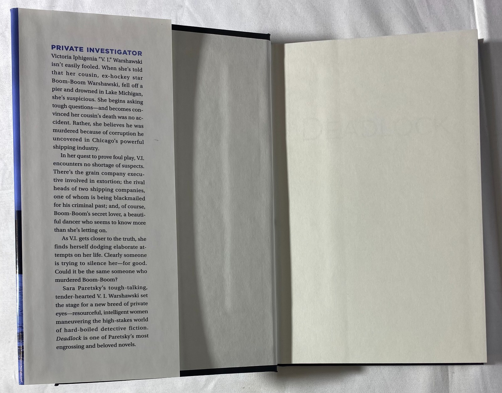 Deadlock Sara Paretsky Hardcover 2020 Reader’s Digest V.I. Warshawski #2