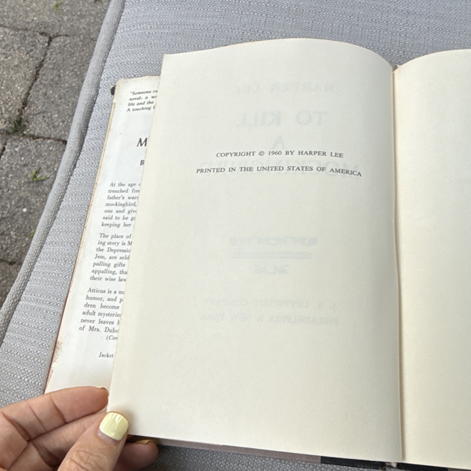To Kill a Mockingbird Harper Lee Hardcover Book Club Edition 1960 Dust Jacket