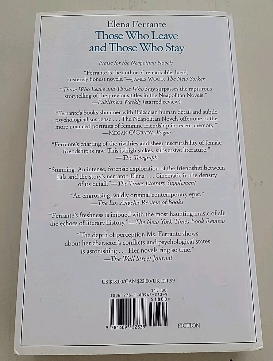Elena Ferrante Neapolitan FULL SET Collection 4 Trade Paperbacks Europa Editions