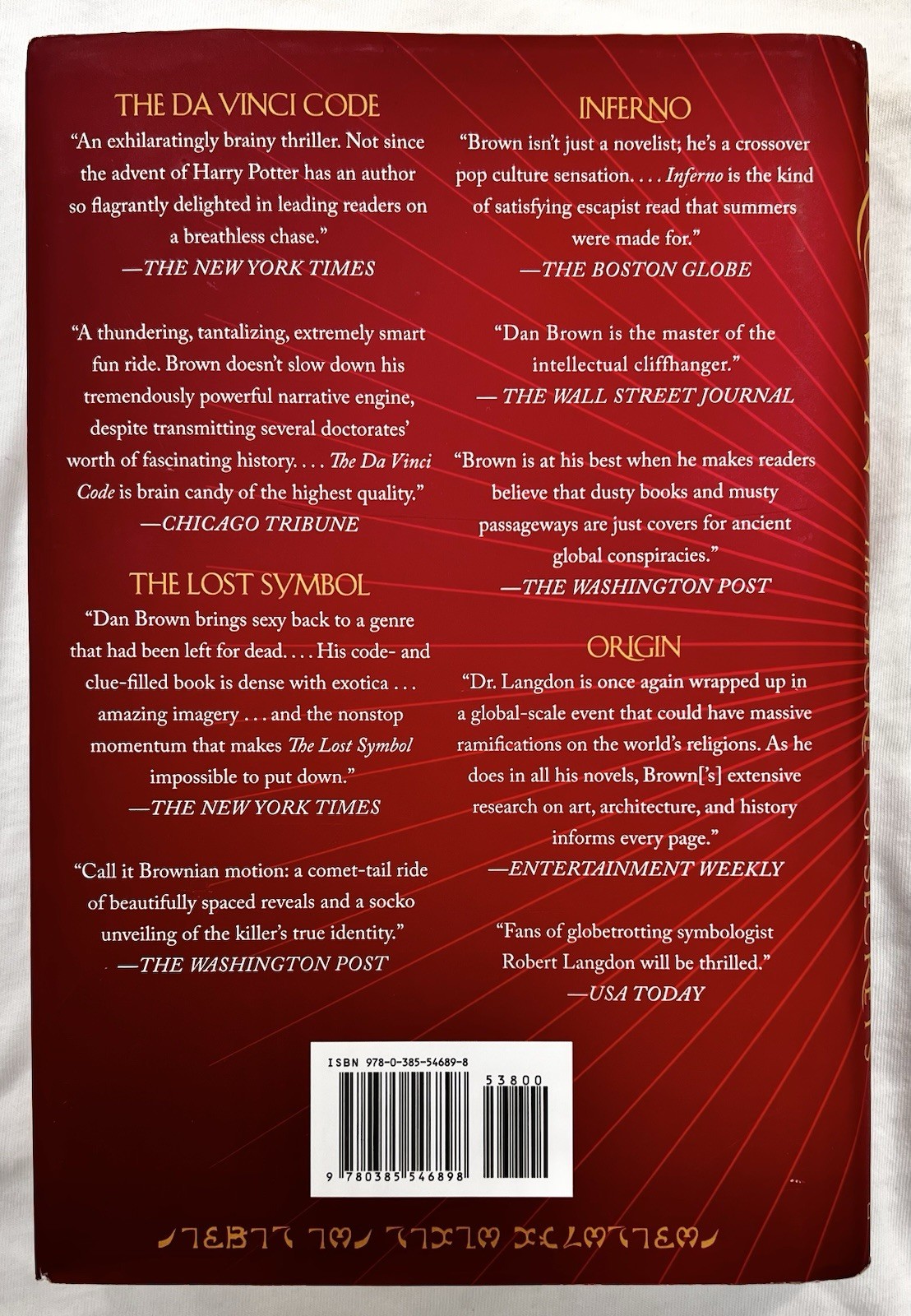 The Secret of Secrets – Dan Brown – 1st/1st Print HC/DJ 2025 Doubleday Thriller