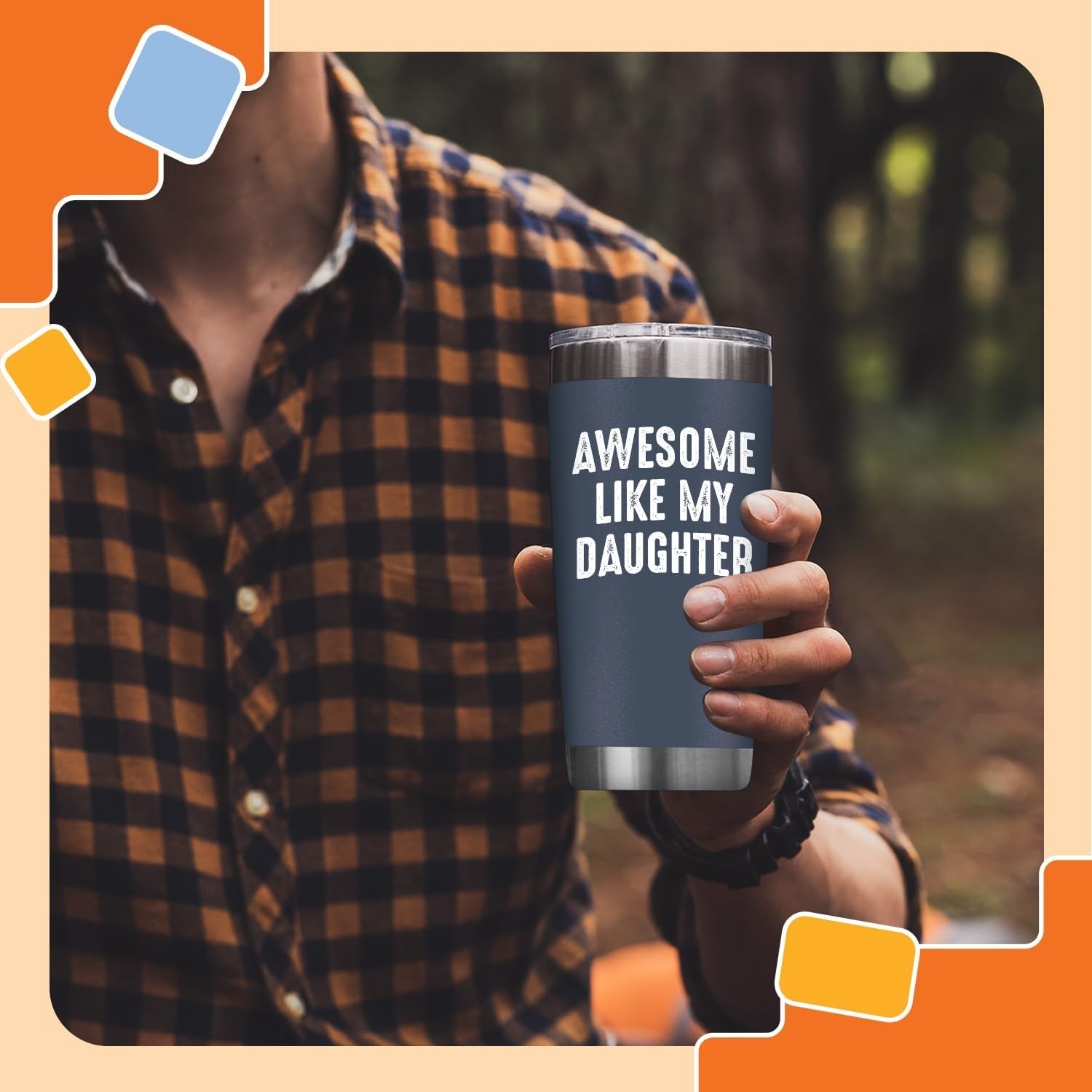 Awesome Like Daughter Navy 20 Oz Tumbler – Perfect Gift for Dad from Daughter