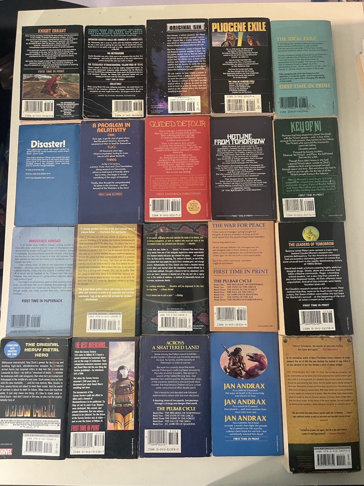 Big Science Fiction Lot of 65 MM Paperback Books Del Rey Rare OOP Listed L2