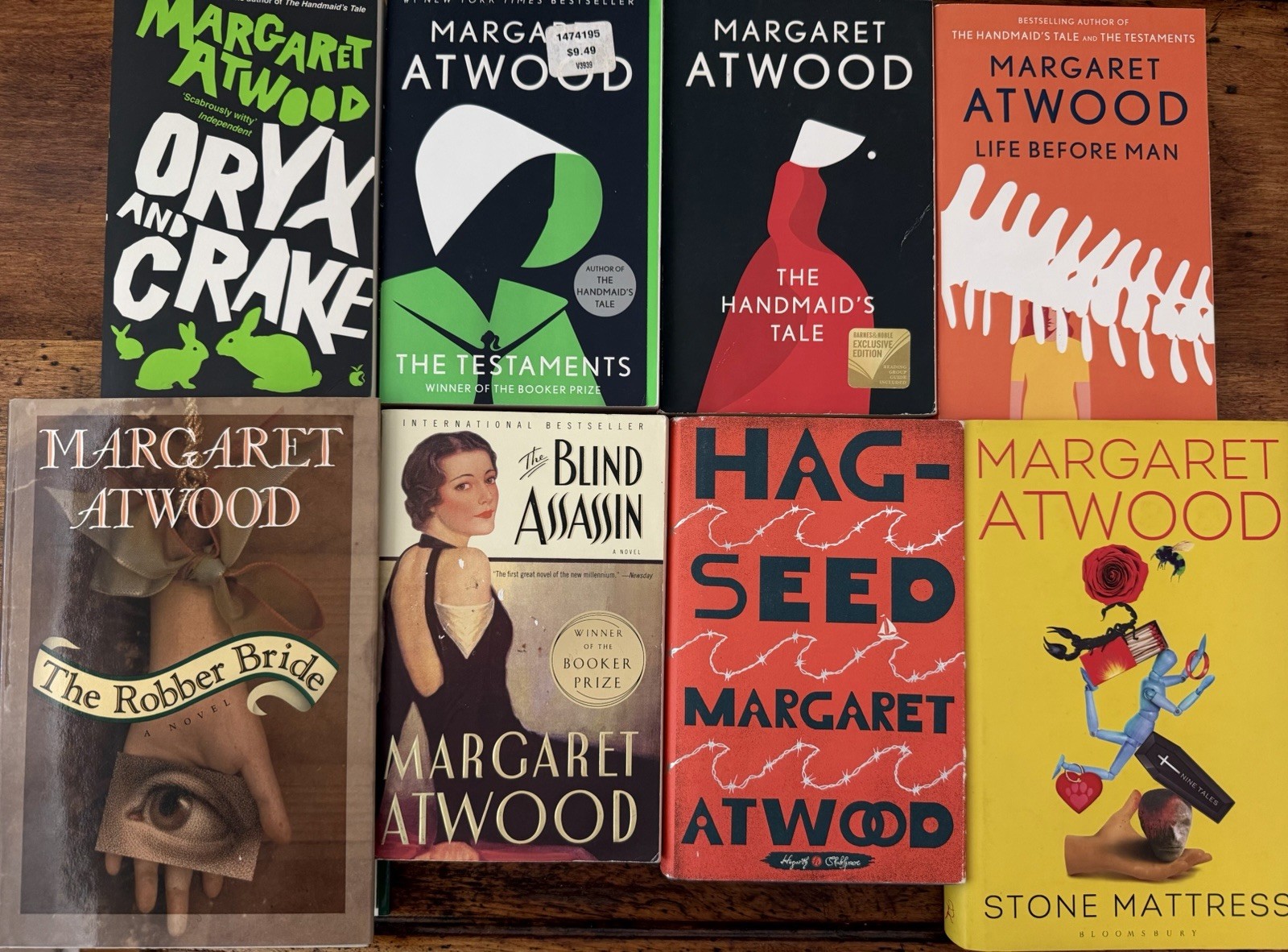 Lot 8 Margaret Atwood Books: Handmaid Testaments Blind Stone Hag Life Oryx Bride
