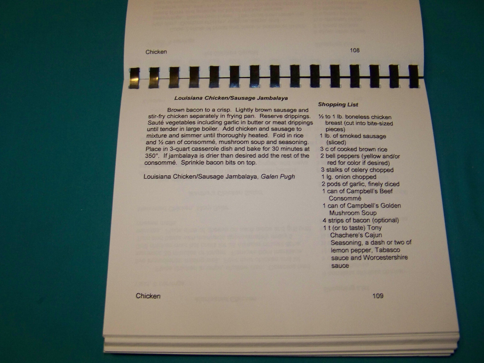 College Park Baptist Church Orlando FL Cookbook 480 pages 2000 Florida