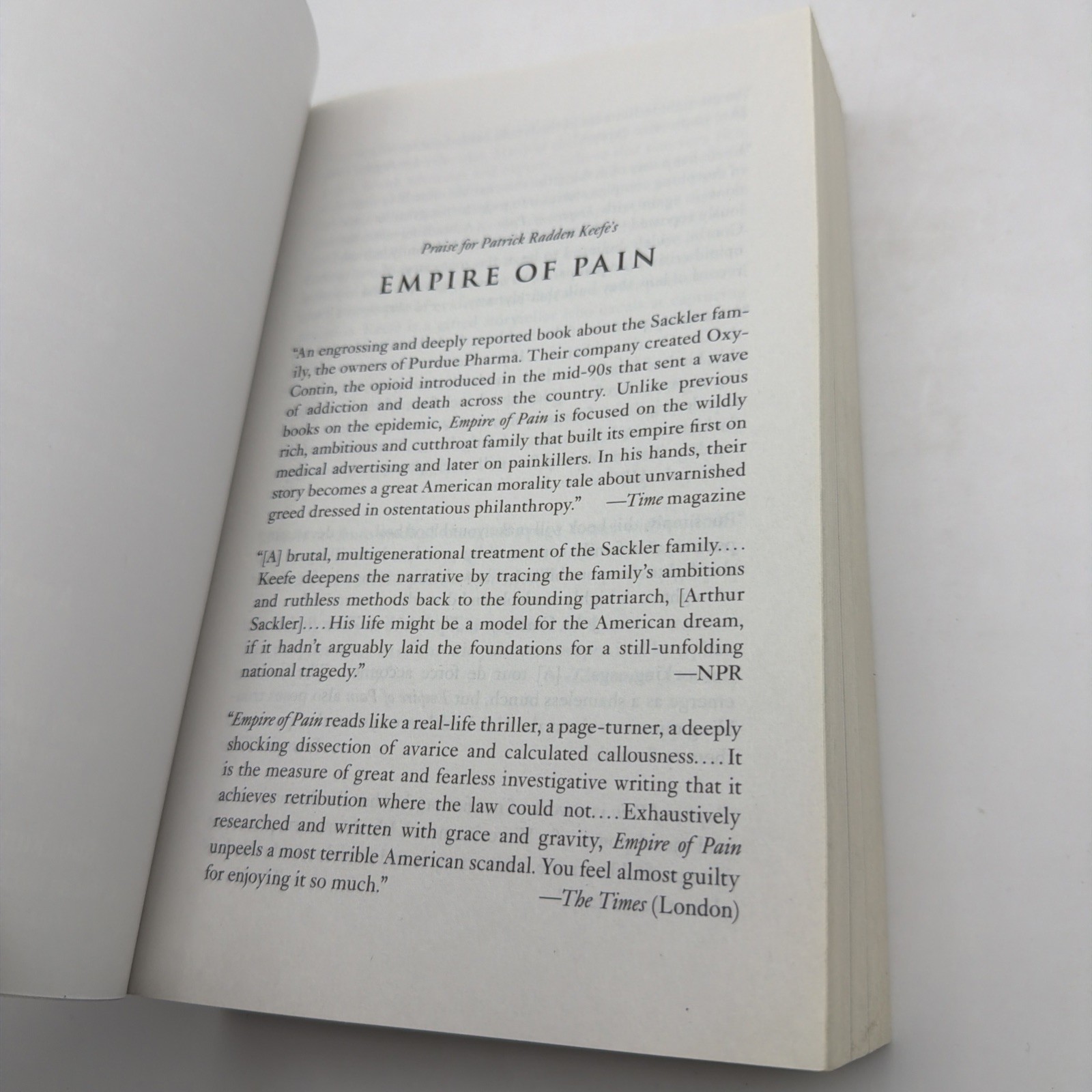 Empire of Pain: The Secret History of the Sackler Dynasty