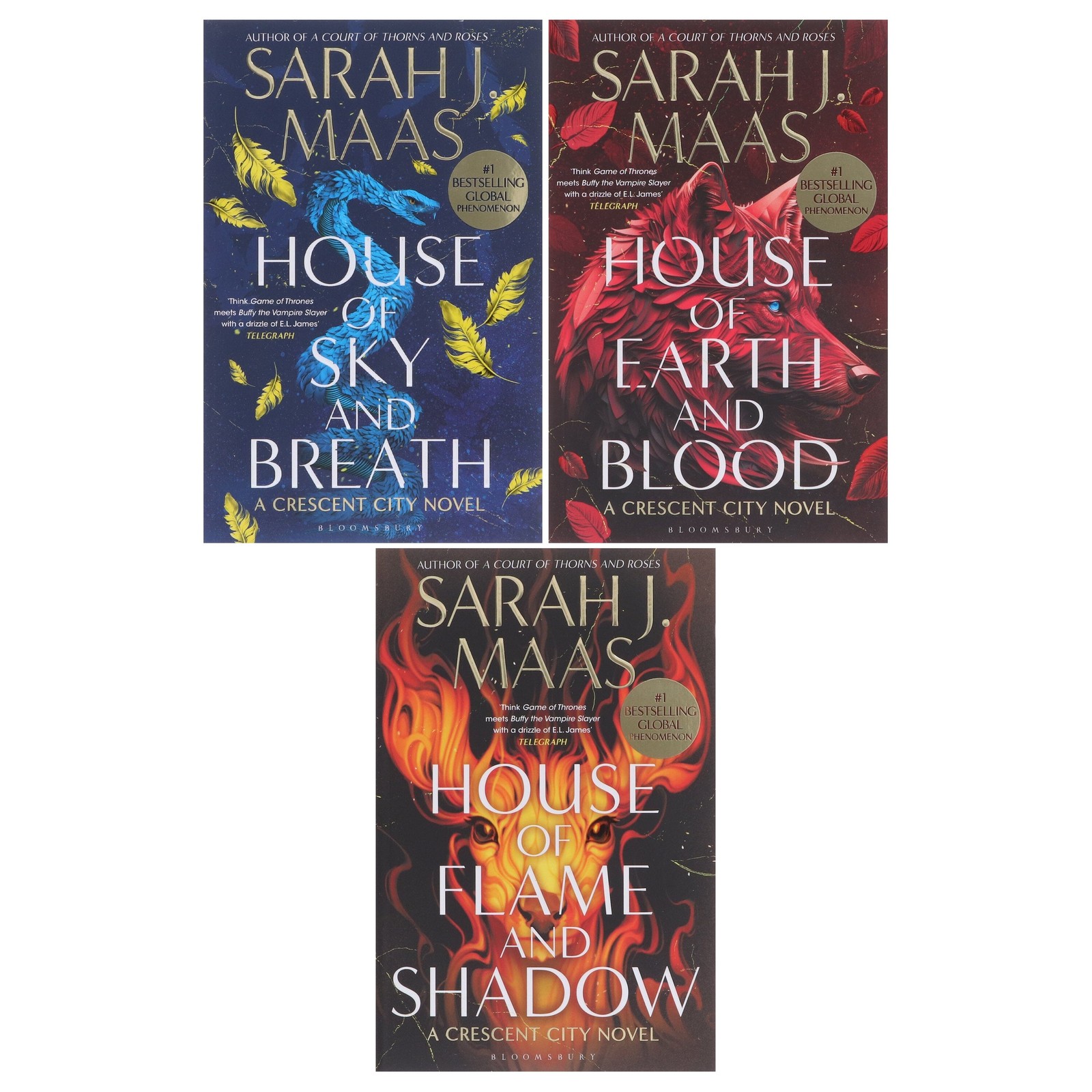 Crescent City Series by Sarah J. Maas 3 Books Set – Fiction – Paperback