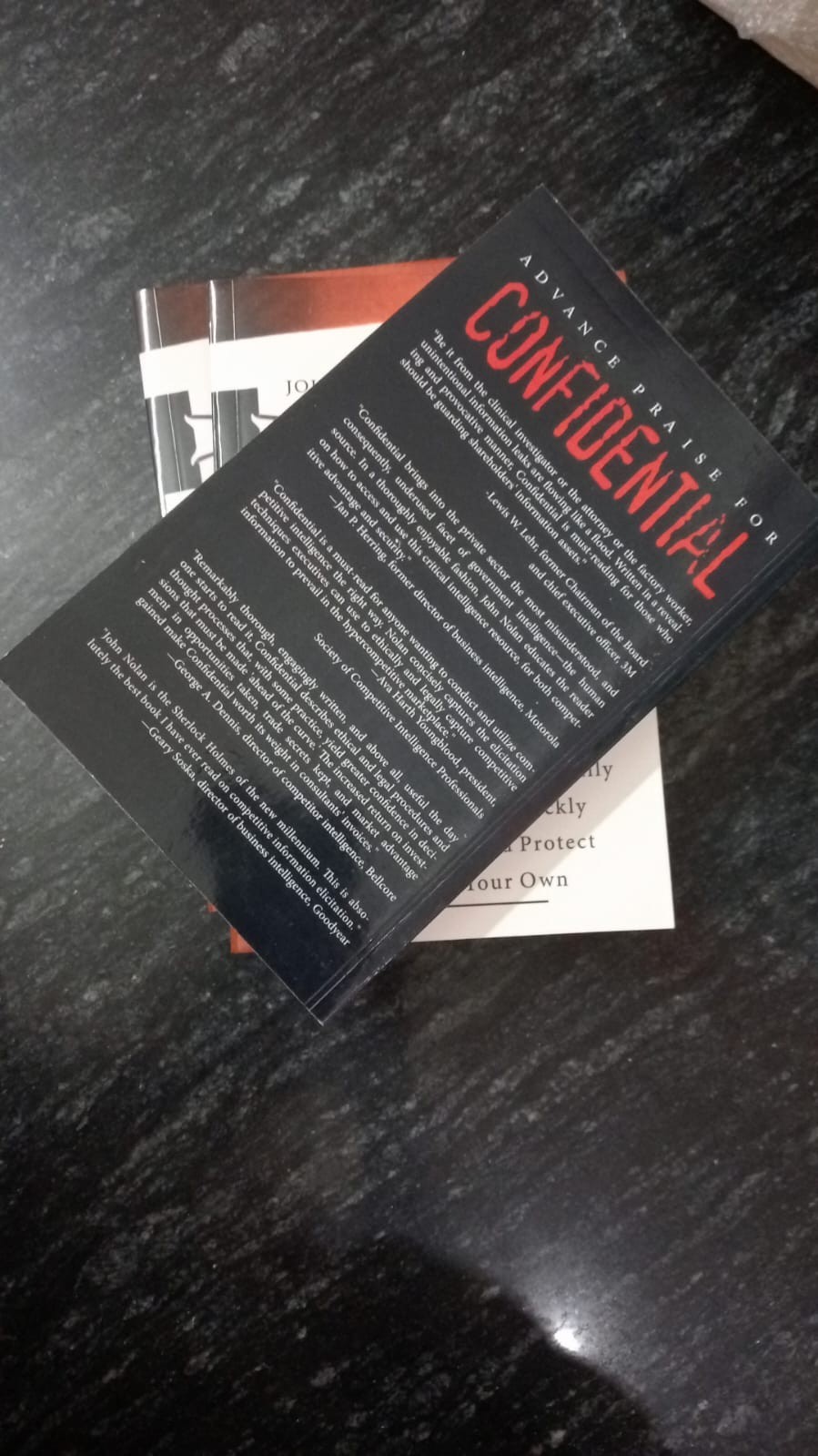 CONFIDENTIAL WRITTWN BY JOHN NOLAN ENGISH FREE SHIPPING