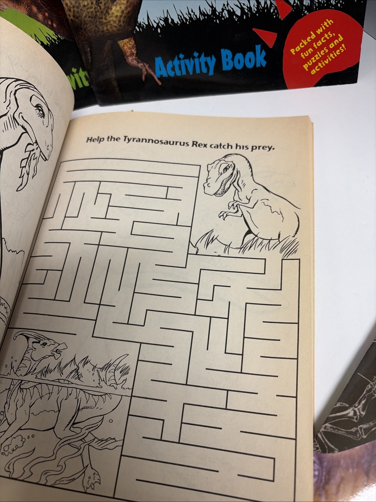 10 DINOSAURS ACTIVITY BOOKS. Paint, Color, Stickers & Puzzles NOS
