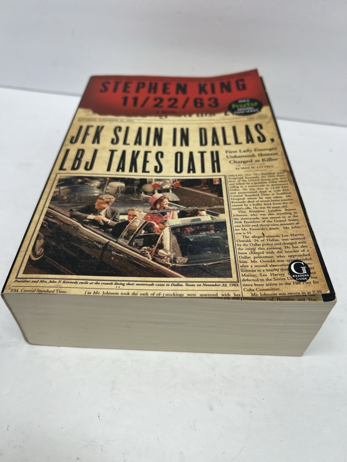 11/22/63: JFK Slain in Dallas LBJ Takes Oath by Stephen King Paperback Book PB