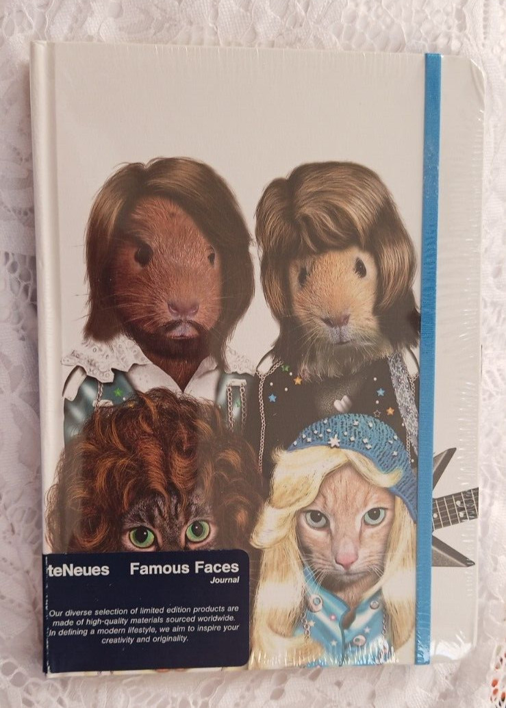 New Sealed teNeues Large Famous Faces Journal Pets Rock Waterloo Abba 184 pages