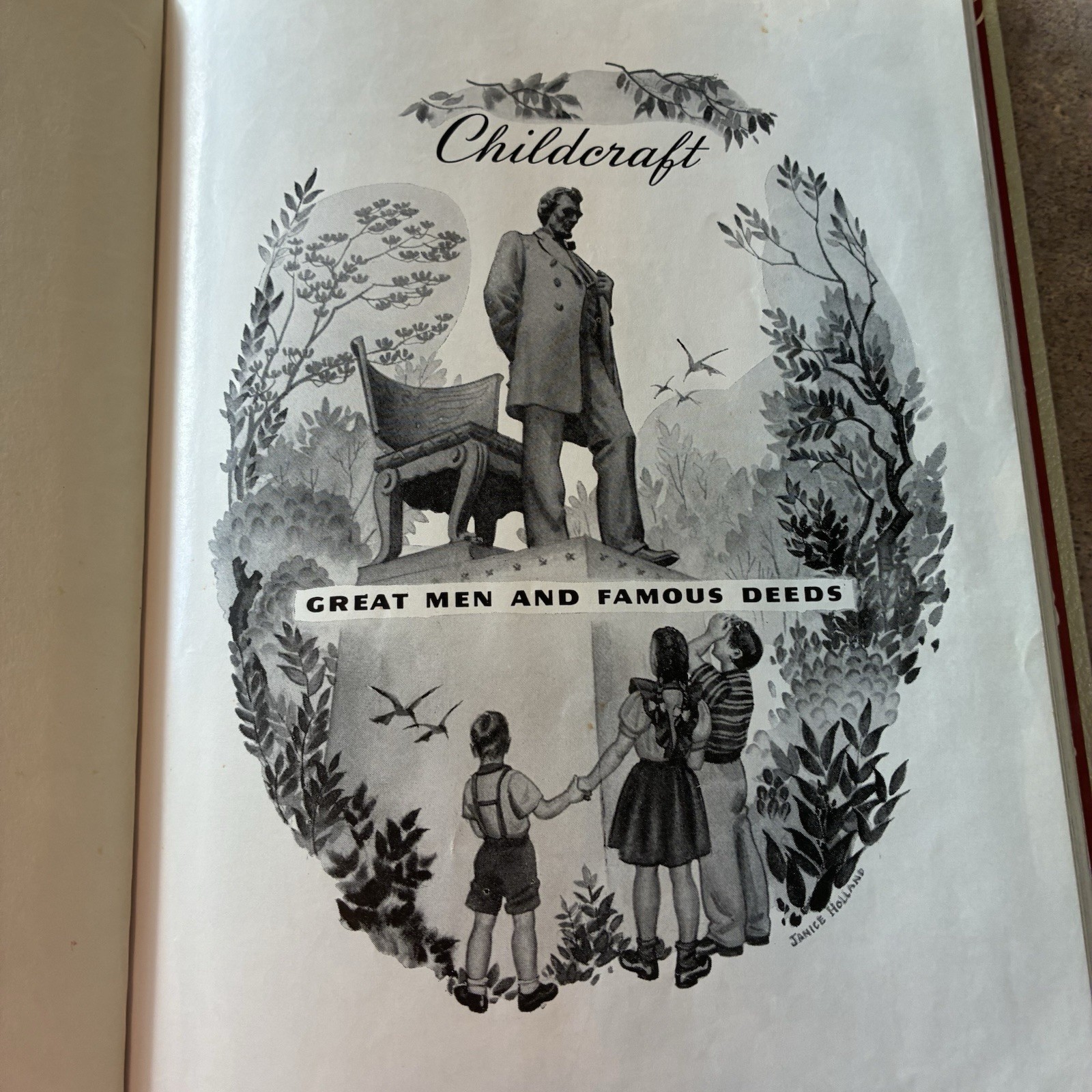 Vintage Childcraft Vol. 6 – Great Men And Famous Deeds Hardcover 256 Pages
