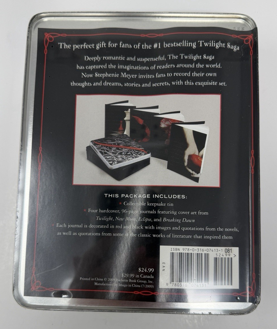 Twilight Saga Journals by Stephenie Meyer (2009, Hardcover) In Tin BRAND NEW