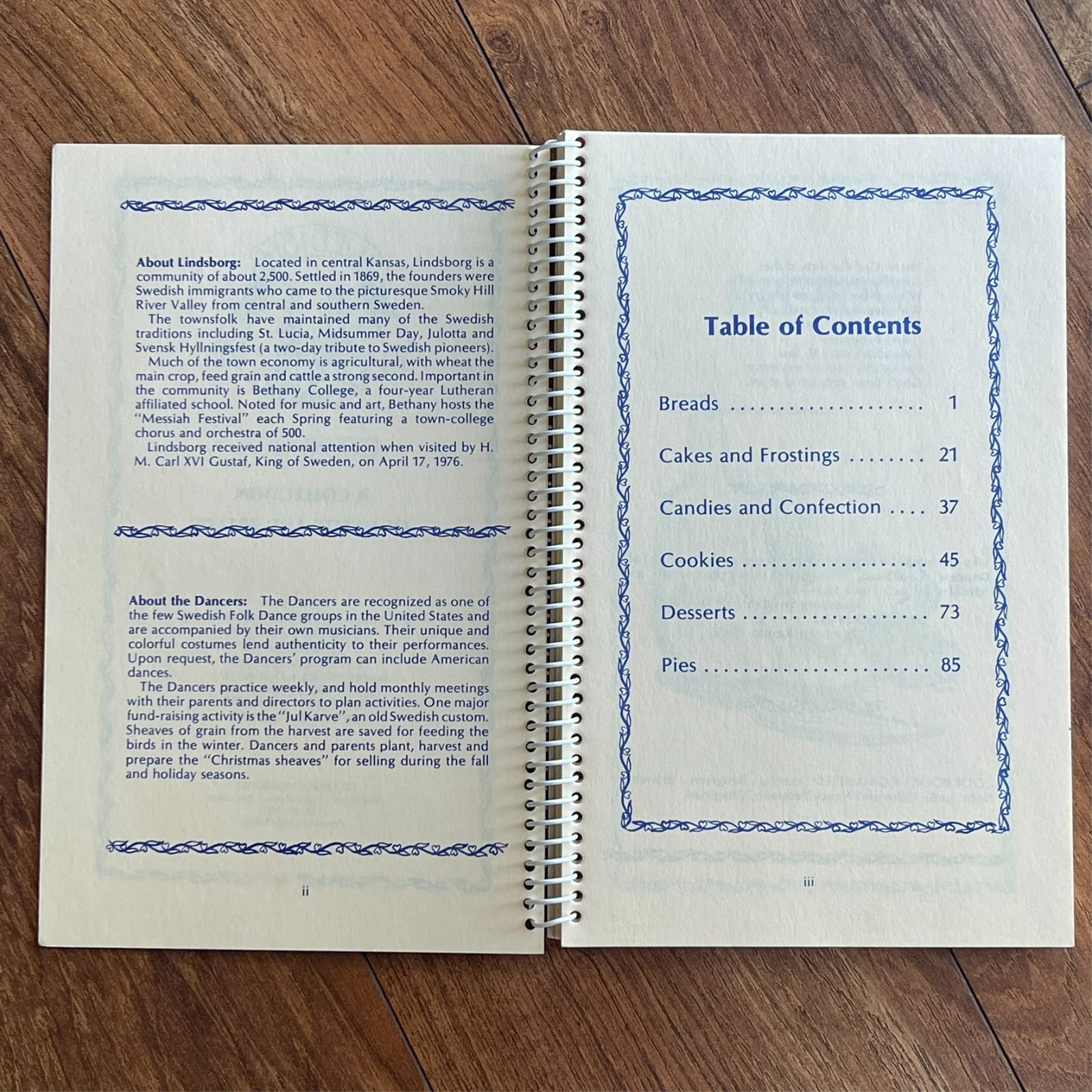 Swedish Folk Dancers Cookbook Collection of Sweets & Breads Fifth Printing