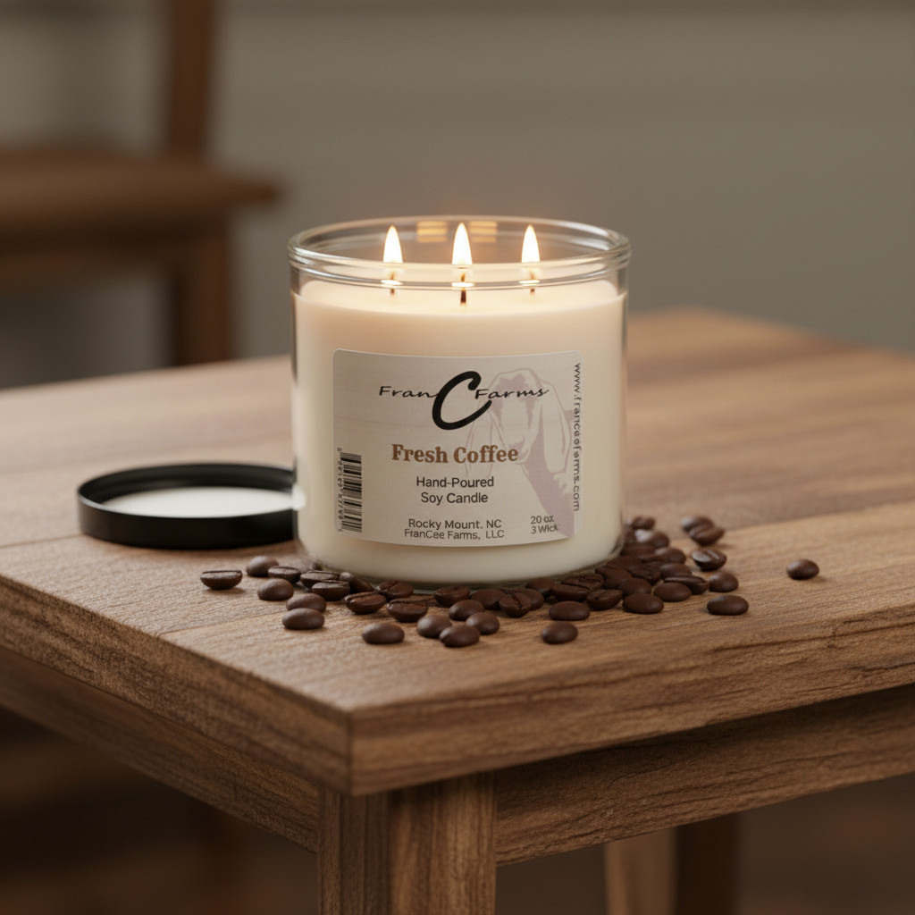 Fresh Coffee 3 Wick Candle