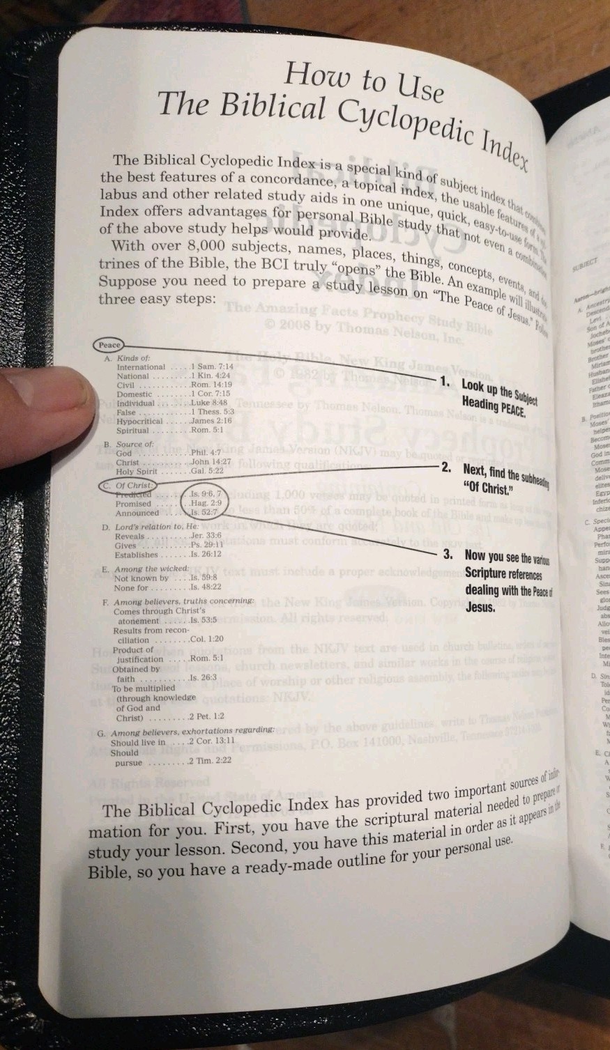The Holy Bible Prophecy Study Edition. Nelson. 2008. Genuine Leather (8.5″ x 6″)