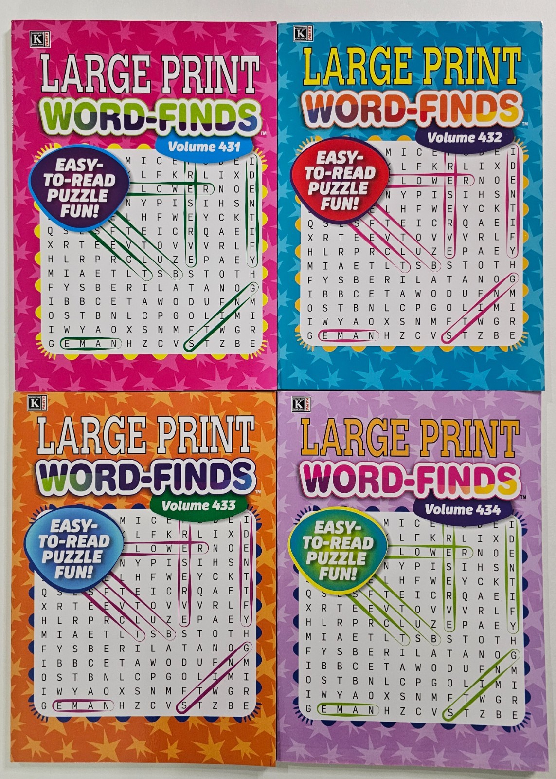 Large Print Word-Finds Puzzle Books Kappa Games,Search,Hunt~ Pick up to 30 Vols