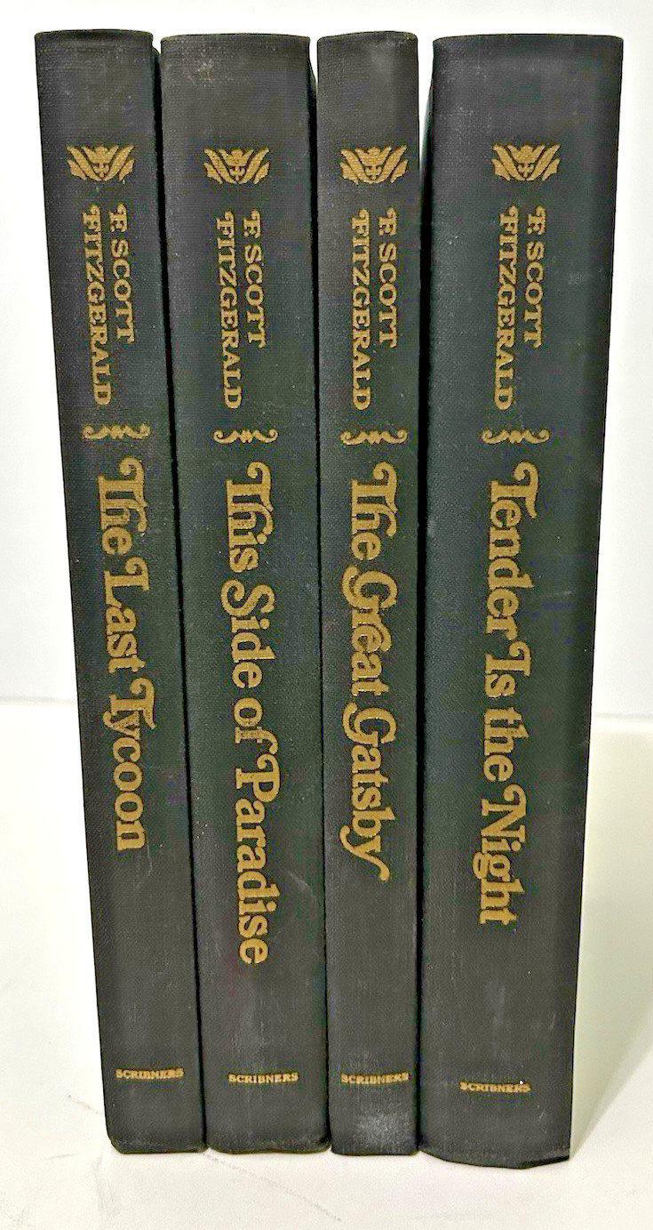 F. Scott Fitzgerald Set of 4 Vintage Books: Gatsby, Paradise, Tycoon, and Tender