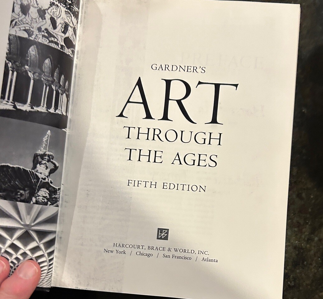 ART THROUGH THE AGES Fifth Edition, Hardcover, HUGE – 5 pounds! 802 pgs., ©1970