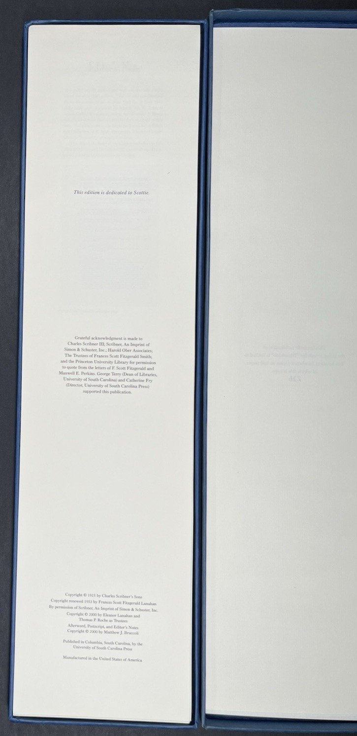 Trimalchio by F. Scott Fitzgerald: Limited Edition Facsimile Galley Proofs #216