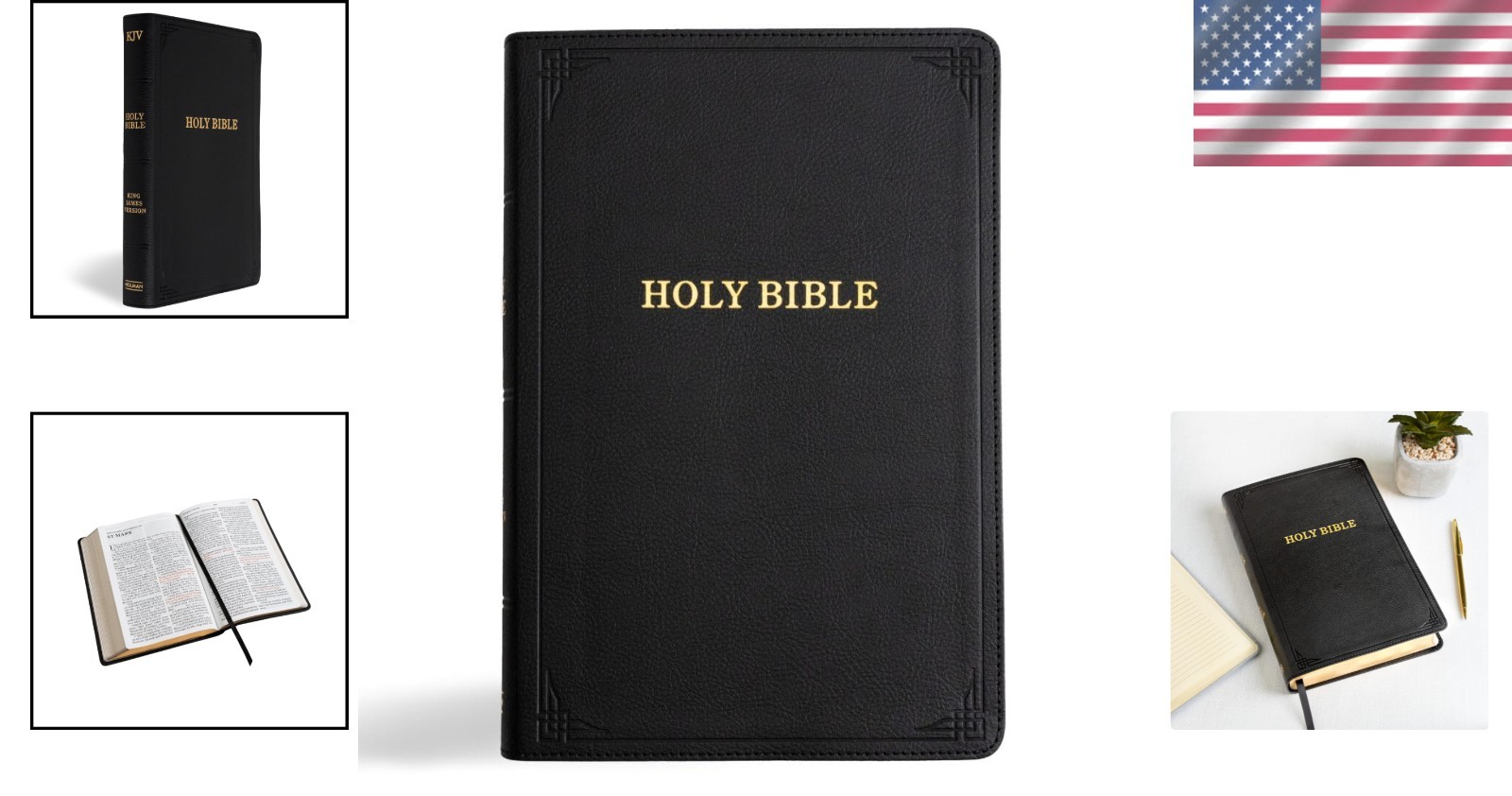 Luxury KJV Bible – Giant Print, Red Letter Edition, Decorative Leather Cover