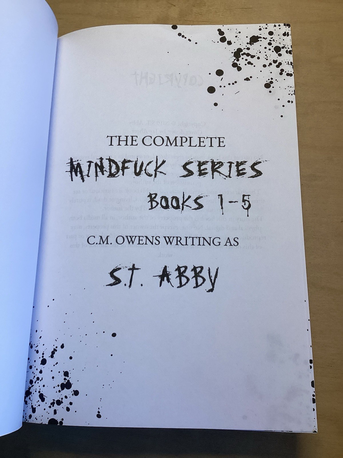 Mindf*ck Series by: S. T. Abby (AKA C. M. Owens) 2019, Trade Paperback NEW