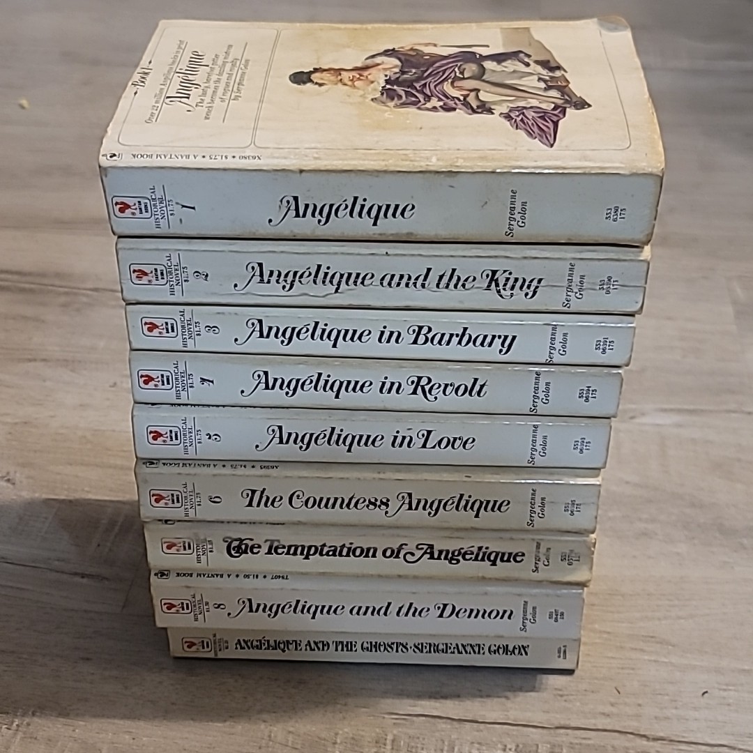 Angelique full series PB 1 – 9 complete lot Golon Bantam romance OOP French VTG