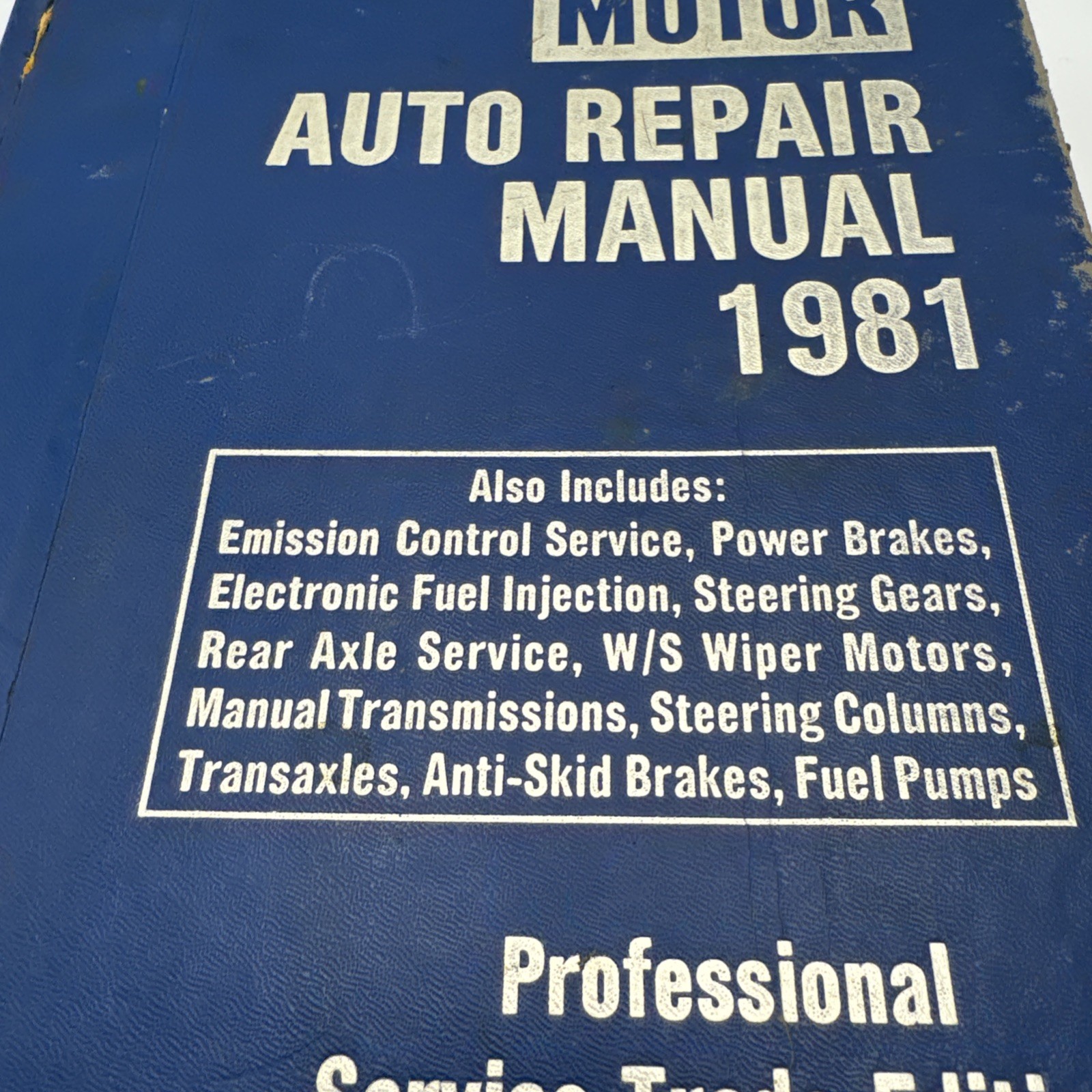 Motor Auto Repair Manual 1981 44th Edition Professional Service Trade Ed