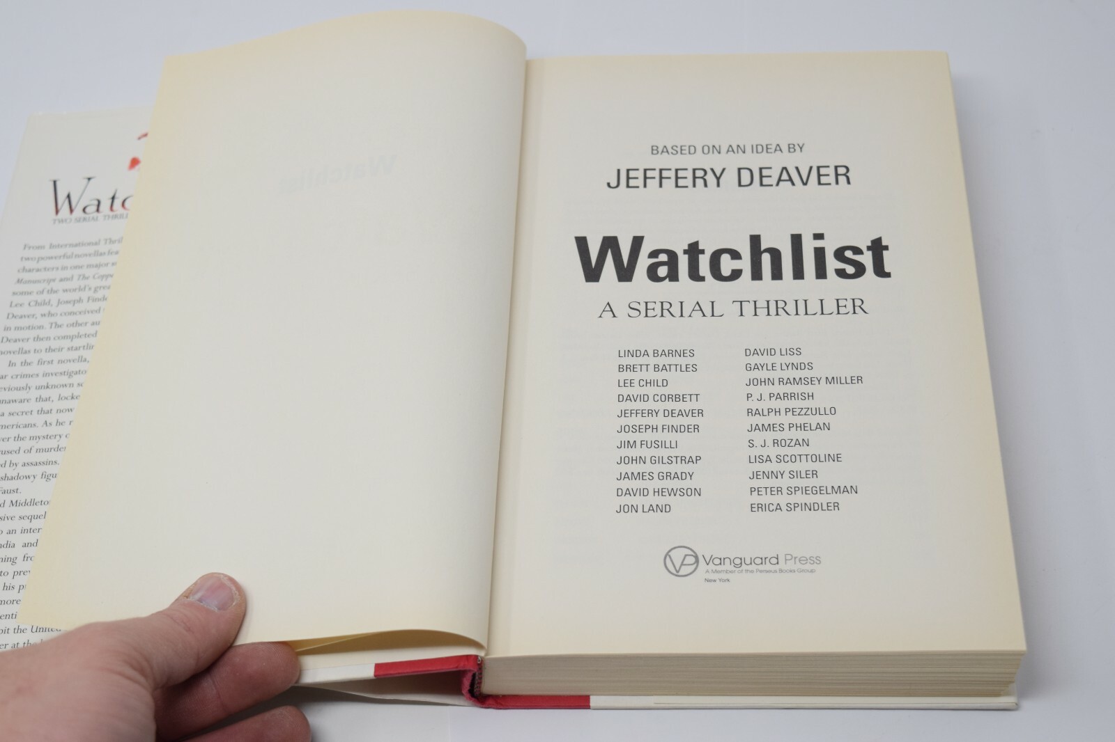 Jeffery Deaver WATCHLIST First Edition 1st Print Multiple Writers of Thrillers