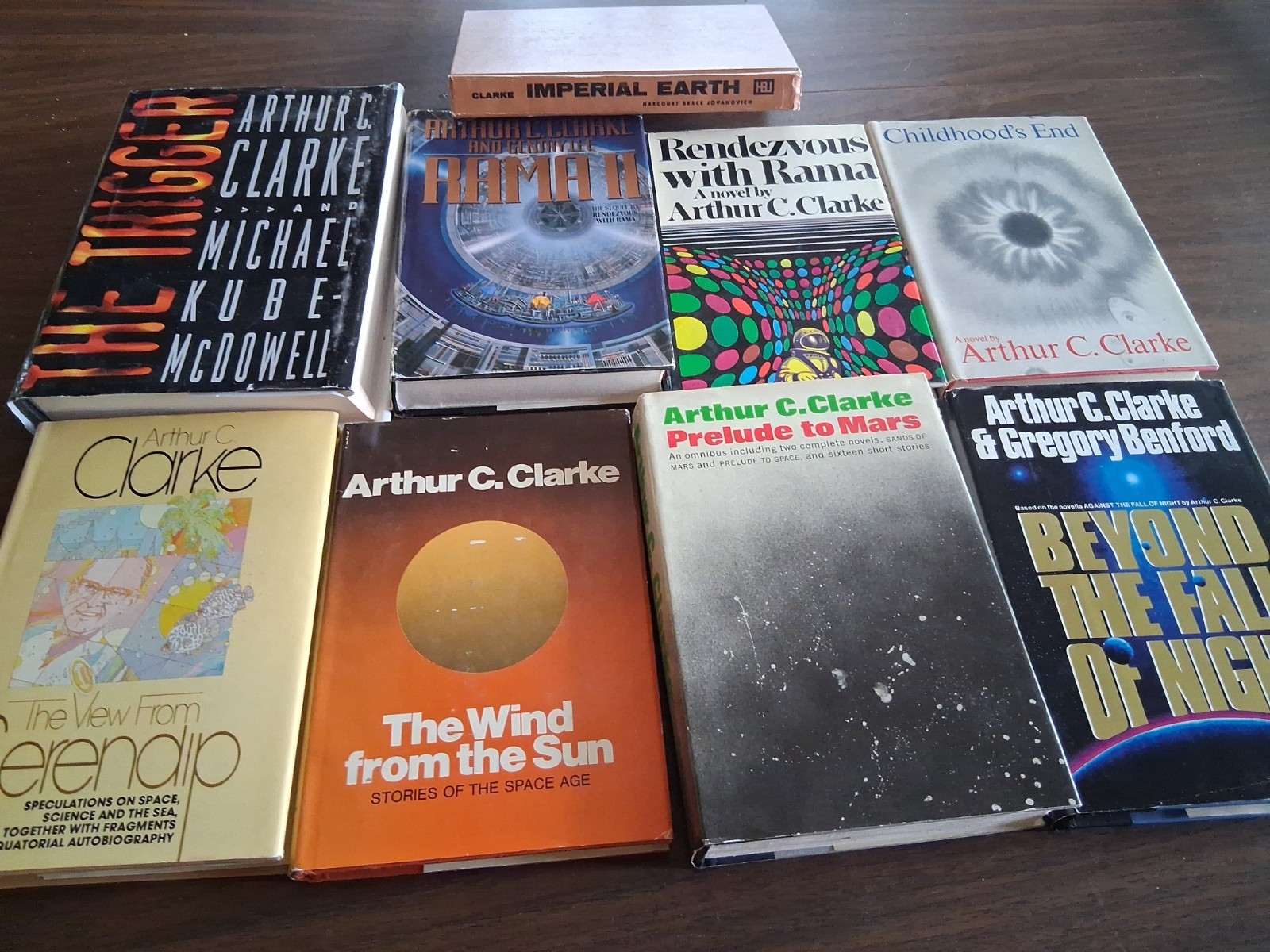 Lot of 9 Sci-Fi Hardcover Books Arthur C. Clarke See Photos