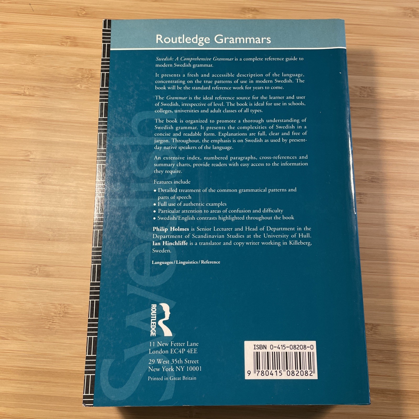 Philip Holmes & Ian Hinchliffe / SWEDISH: A COMPREHENSIVE GRAMMAR (Routledge)