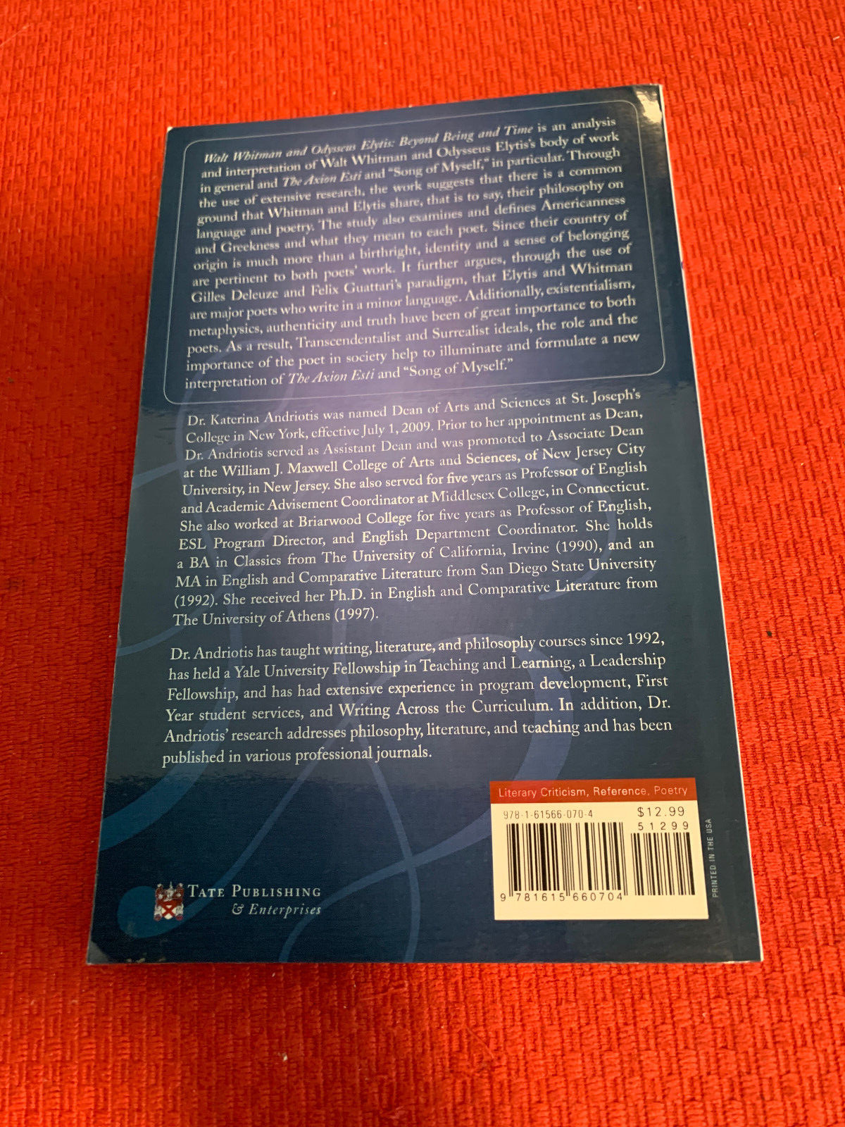 Walt Whitman & Odysseus Elytis: Beyond Being and Time by Katerina Andriotis