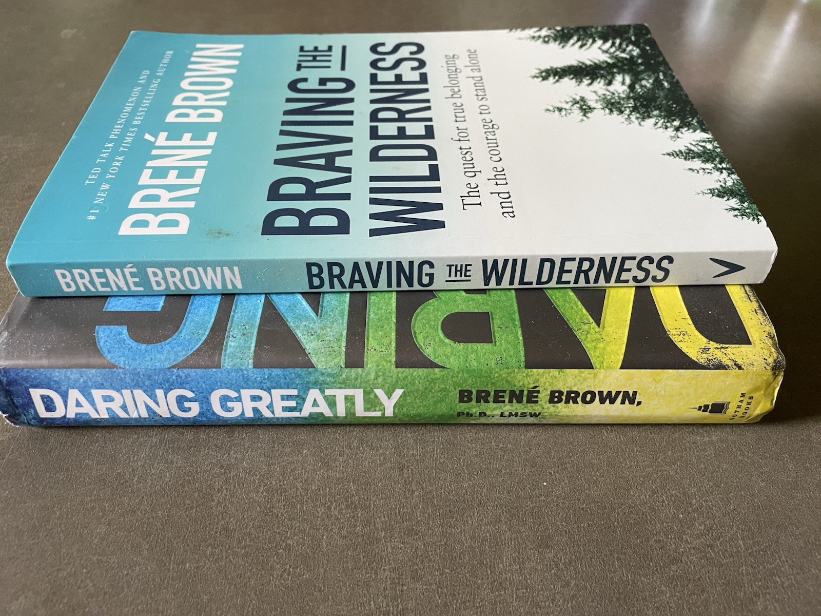 Lot of 2 Brene Brown PHD Daring Greatly & Braving the Wilderness