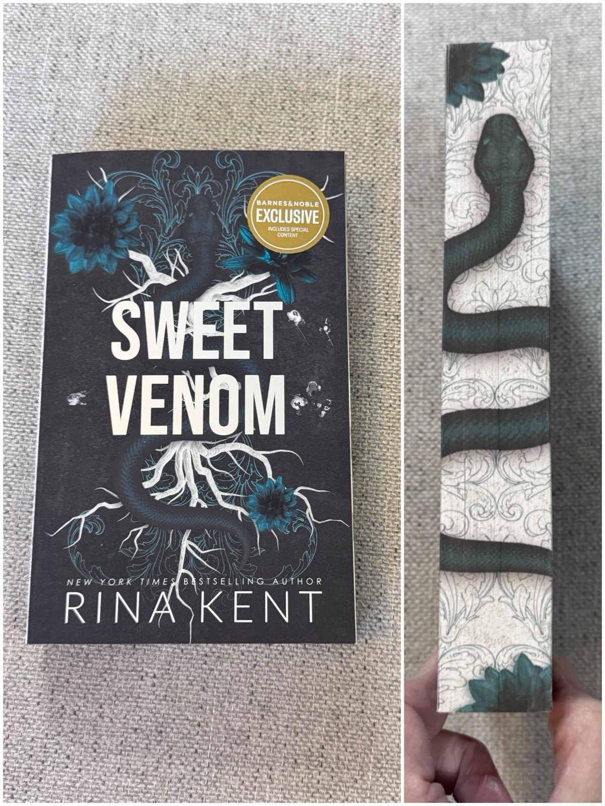 Sweet Venom Rina Kent Barnes & Noble Exclusive Edition Sprayed Edge Couple Art