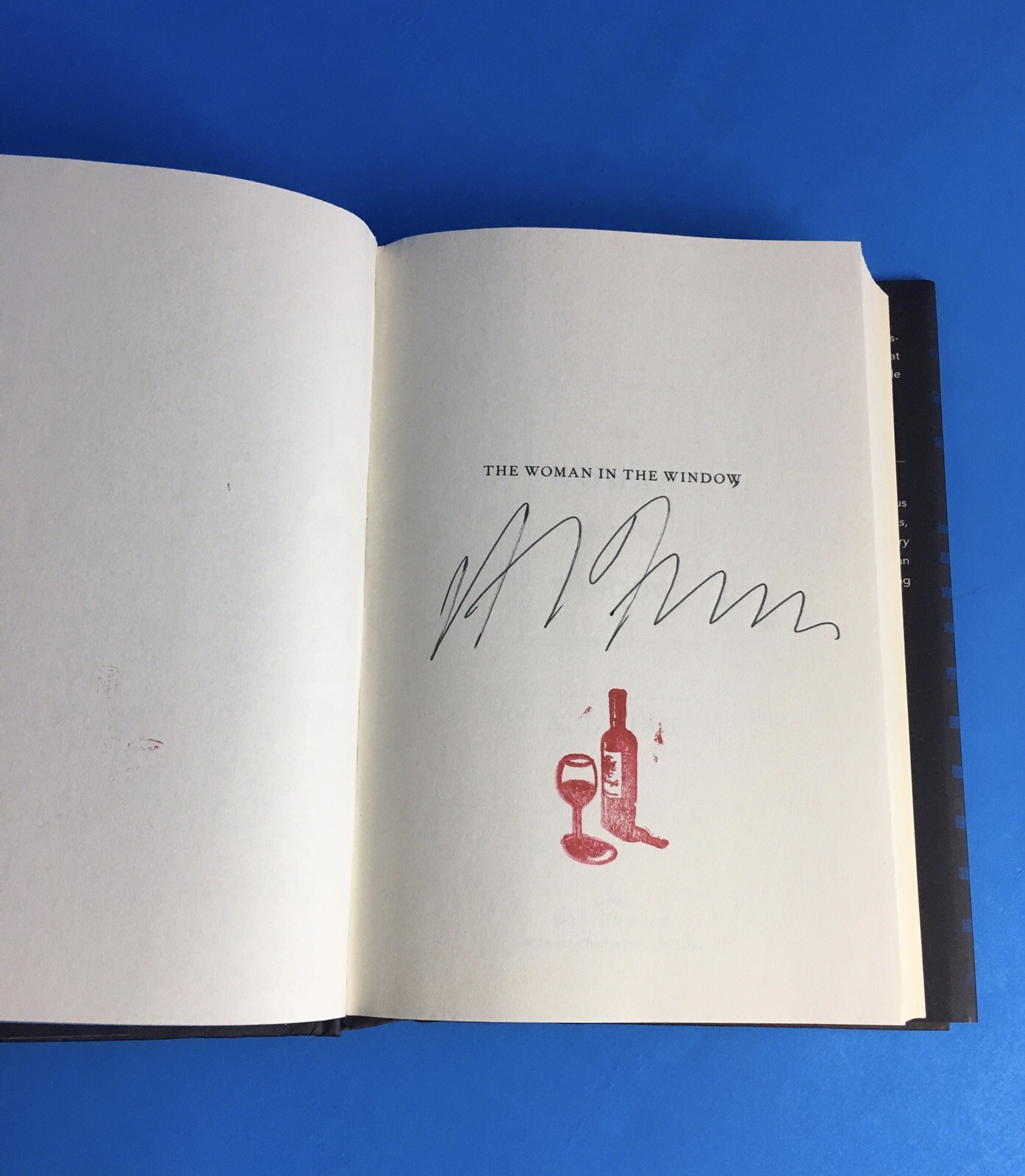 A. J. Finn, THE WOMAN IN THE WINDOW Signed by Author 2018 HC w/ DJ 1st Edition