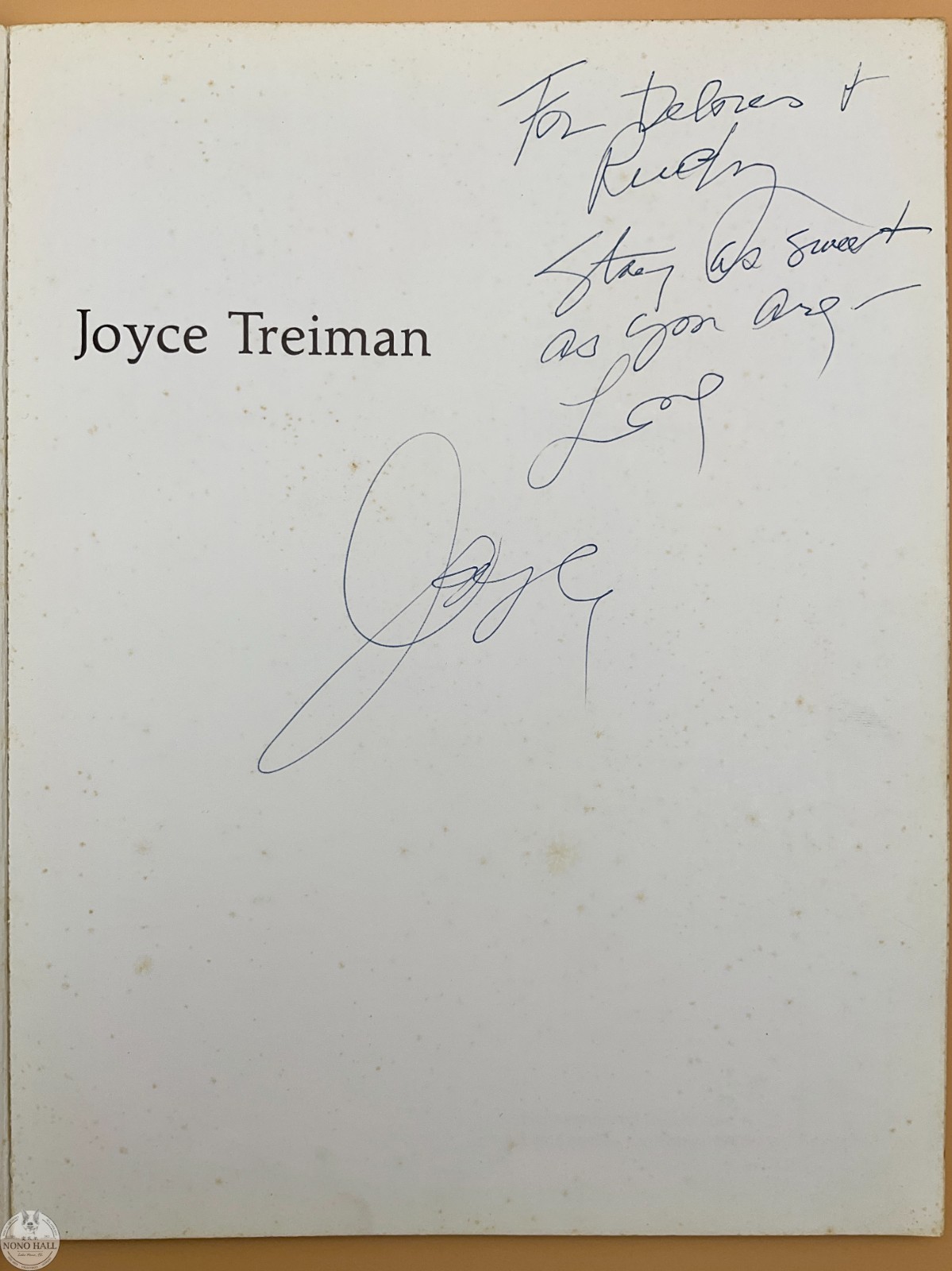 Vintage Joyce Wahl Treiman Hand Signed Art Book with Exhibition Catalogues