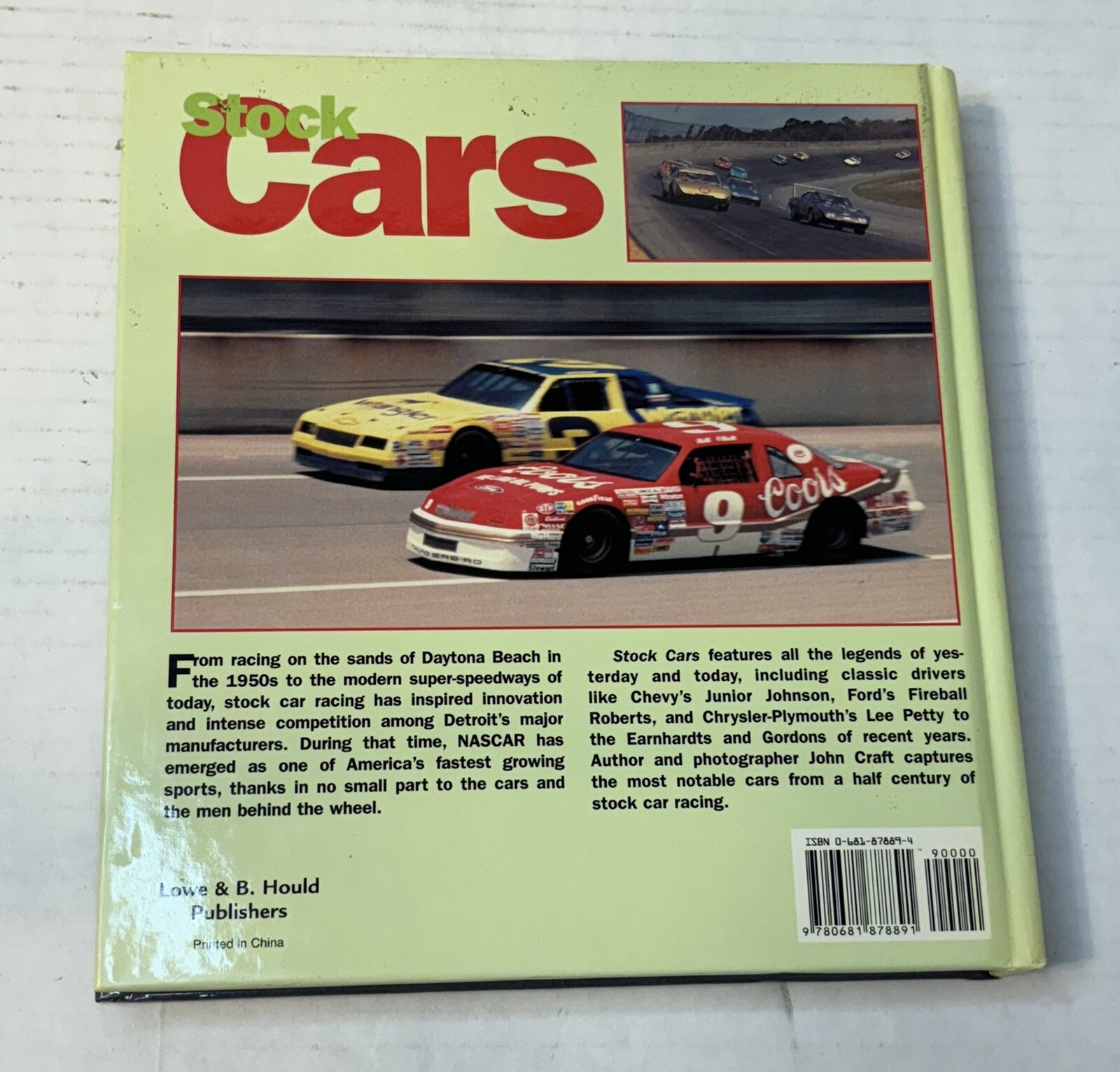 Stock Cars Book by Dr. John Craft Hardcover 2002 Edtion 288 Pages
