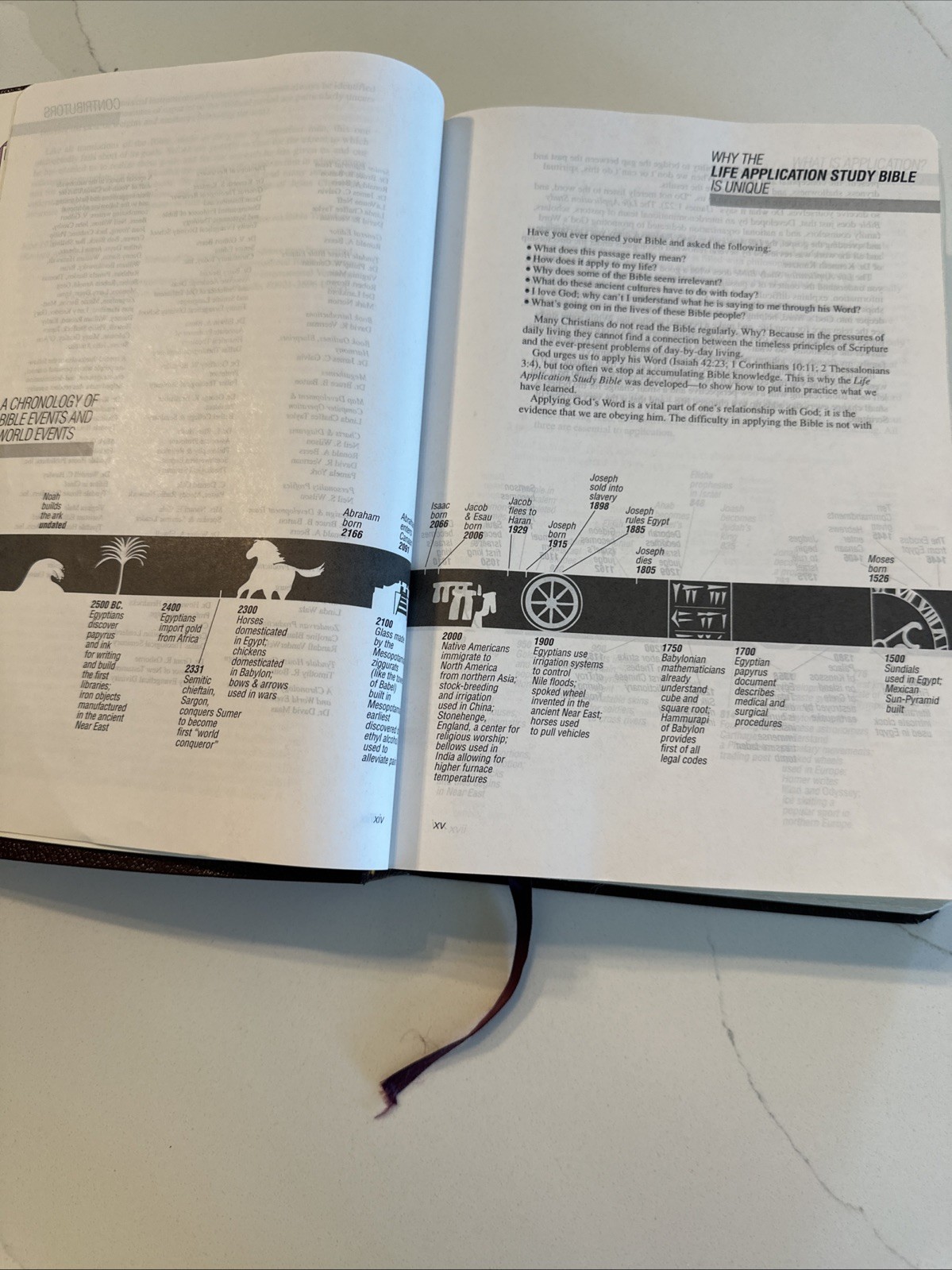 NIV Life Application Study Bible Burgundy Bonded Leather