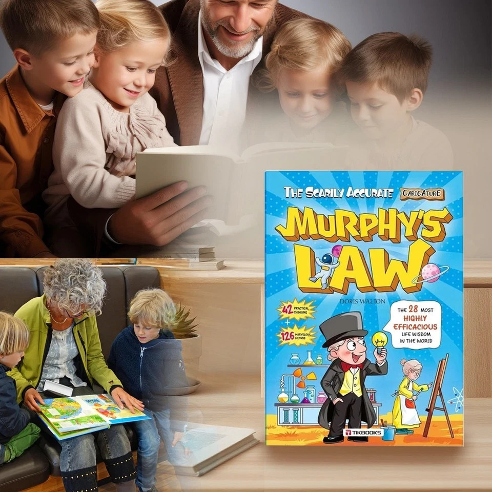 Murphy’s Law Illustrated Book 128 Pages Paperback Fun Learning Kids Gift USA…