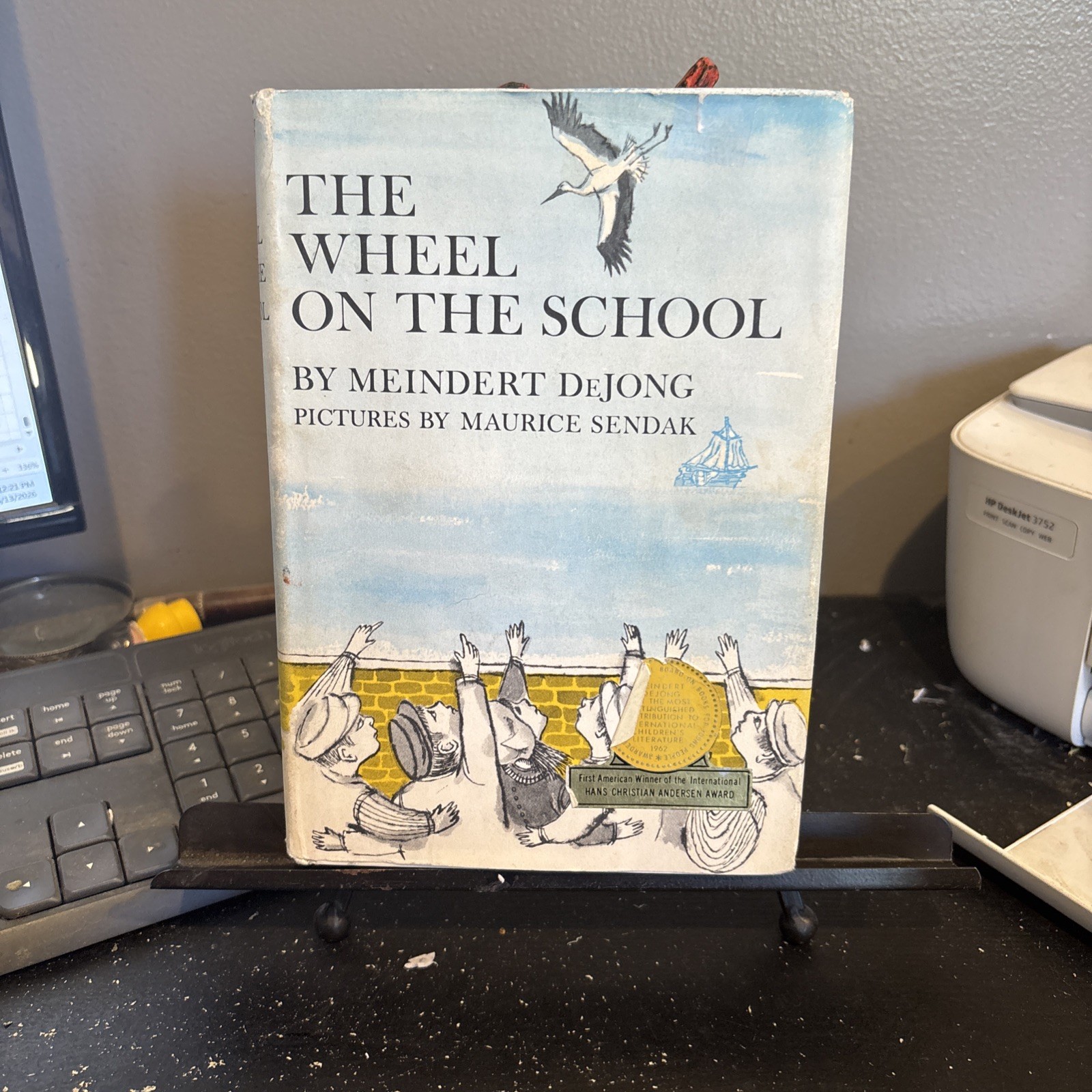The Wheel on the School 1954 Meindert DeJong Maurice Sendak Newbery HC DJ