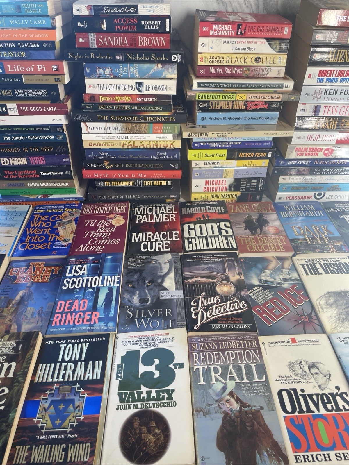 5 Pounds Assorted Fiction Paperback Books Mass Market Various Sub Genres Good