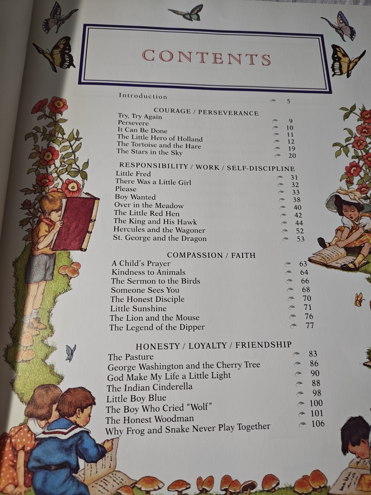 Children’s Book of Virtues by William J. Bennett (1995, Hardcover) 12.25″x9.25″