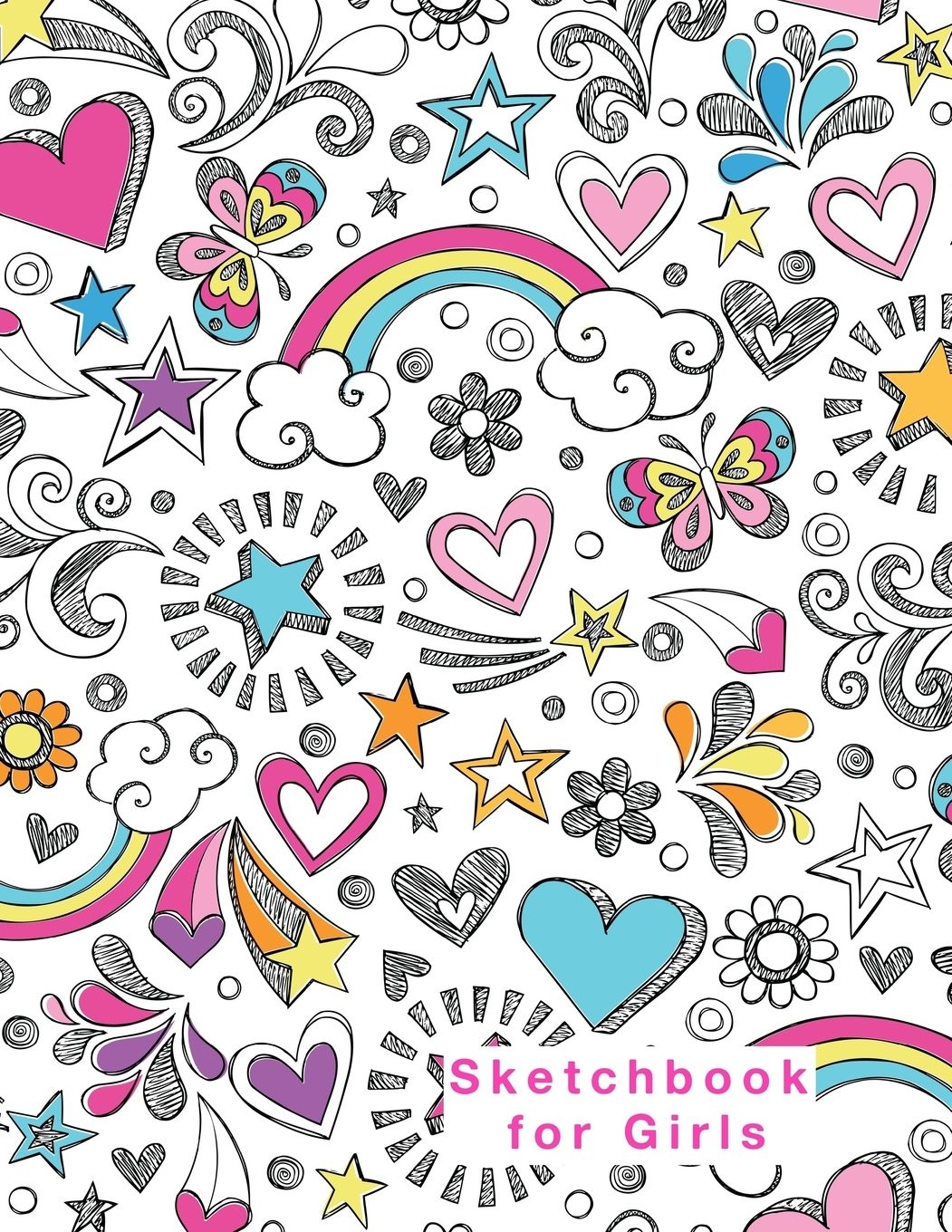 Sketchbook for Girls: Blank Pages, 110 pages, White paper, Sketch, Doodle an…