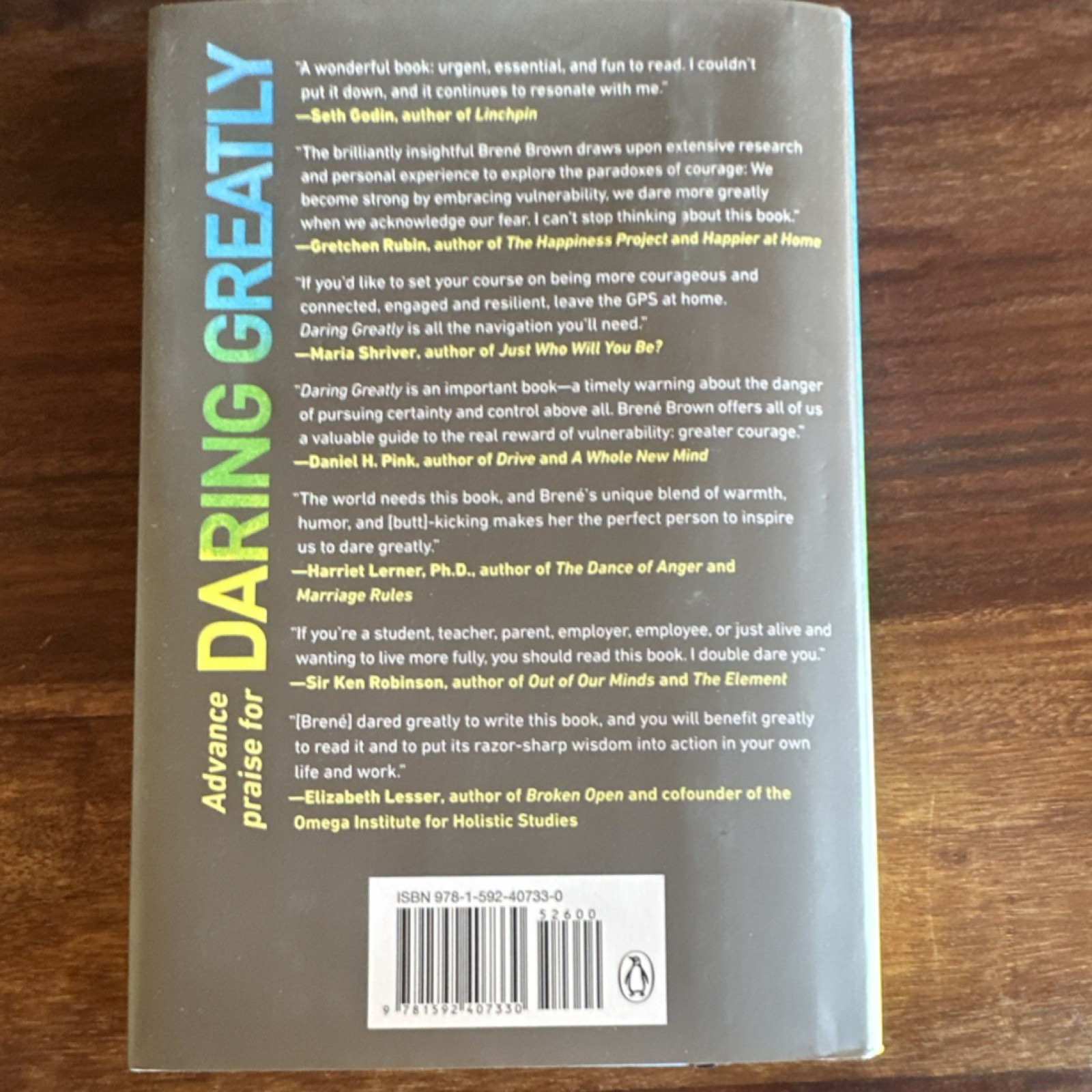 Brené Brown Daring Greatly: Courage to Be Vulnerable Hardcover 2012