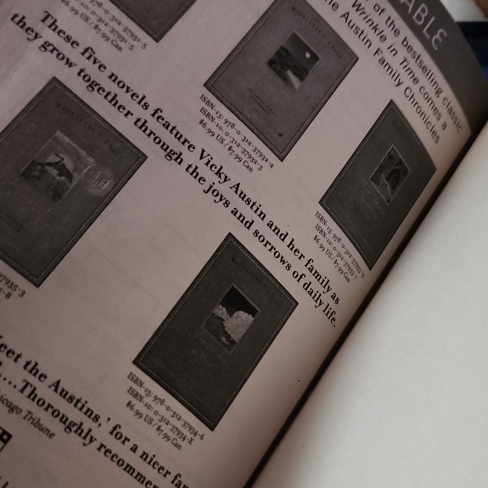 Square Fish A Wrinkle in Time Quintet Madeleine L’Engle Perfect 2007 Time Travel
