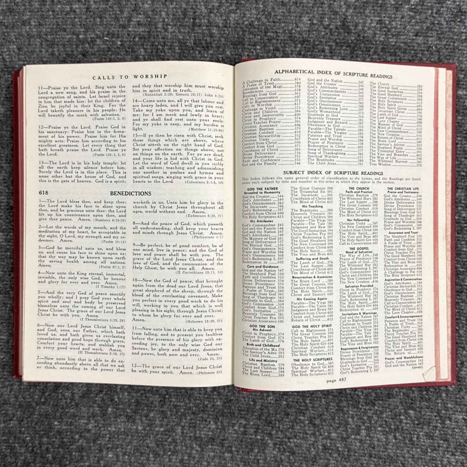 Worship and Service Hymnal 1969 Hope Publishing Vintage Hardcover RARE 512 Pages