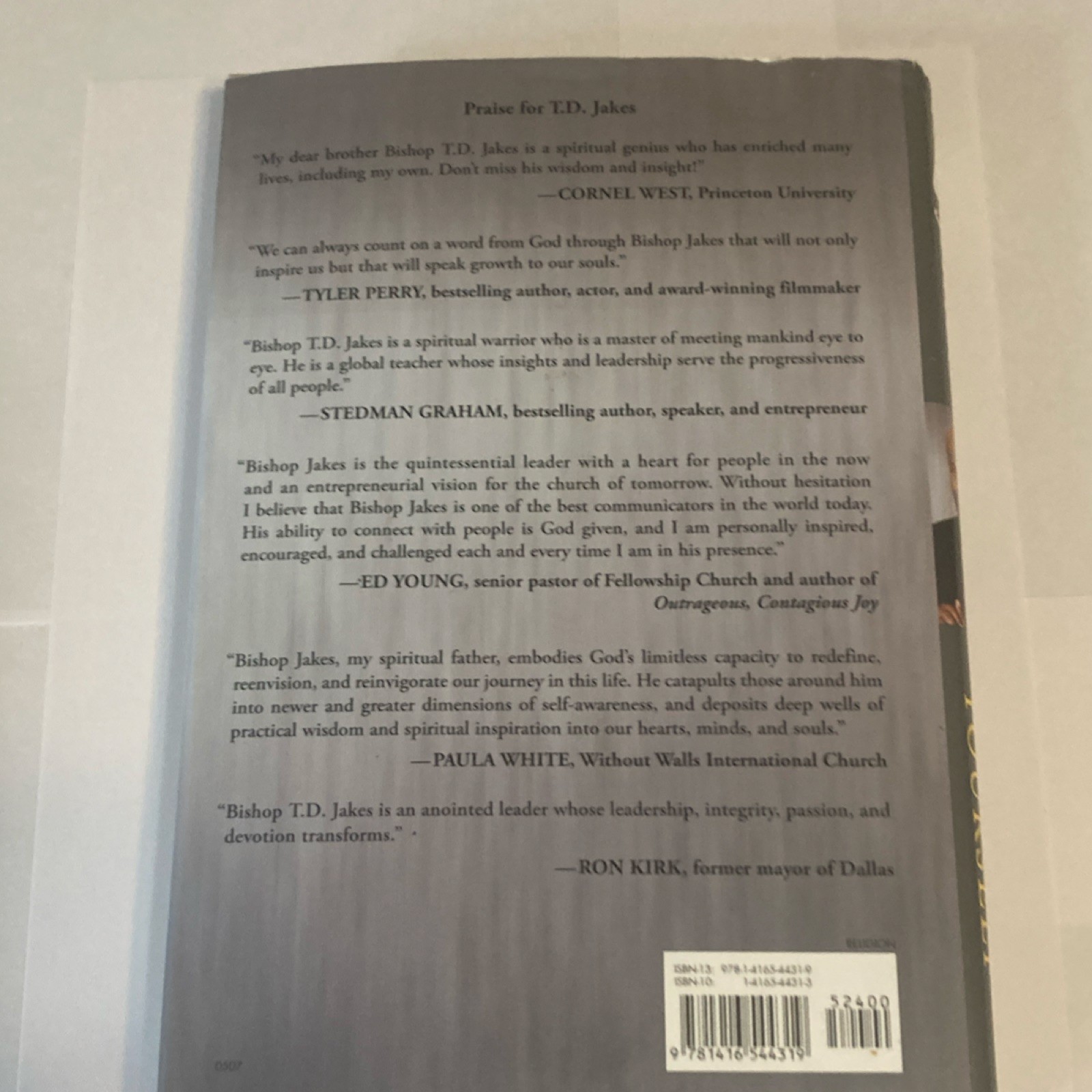 Reposition Yourself by T. D. Jakes Hardcover Atria Books Self-Help Dust Jacket