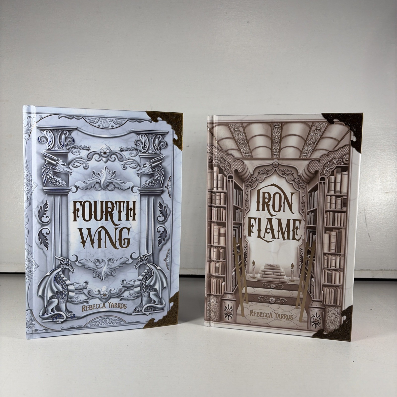 Fourth Wing SIGNED & Iron Flame Bookish Box Luxe Edition Rebecca Yarros Overlays