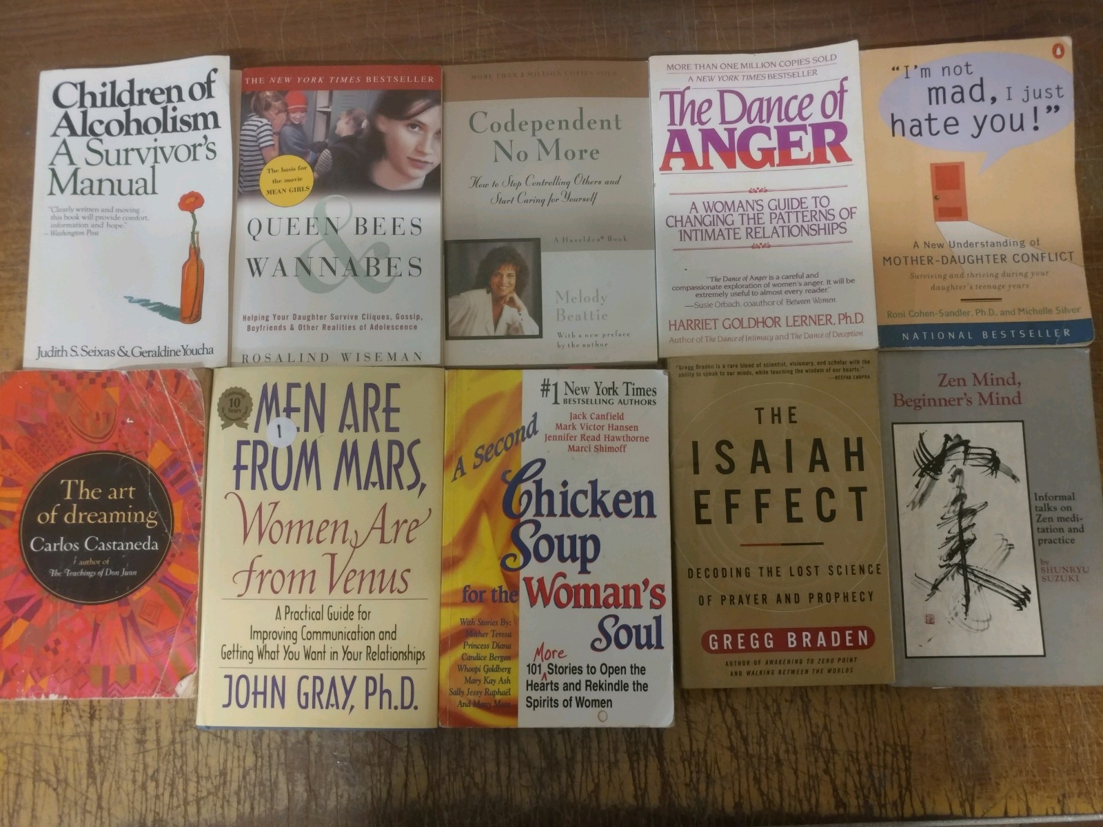 Lot of 20 PSYCHOLOGY SELF HELP ESTEEM THERAPY RECOVERY INSPIRE Book MIX*UNSORTED