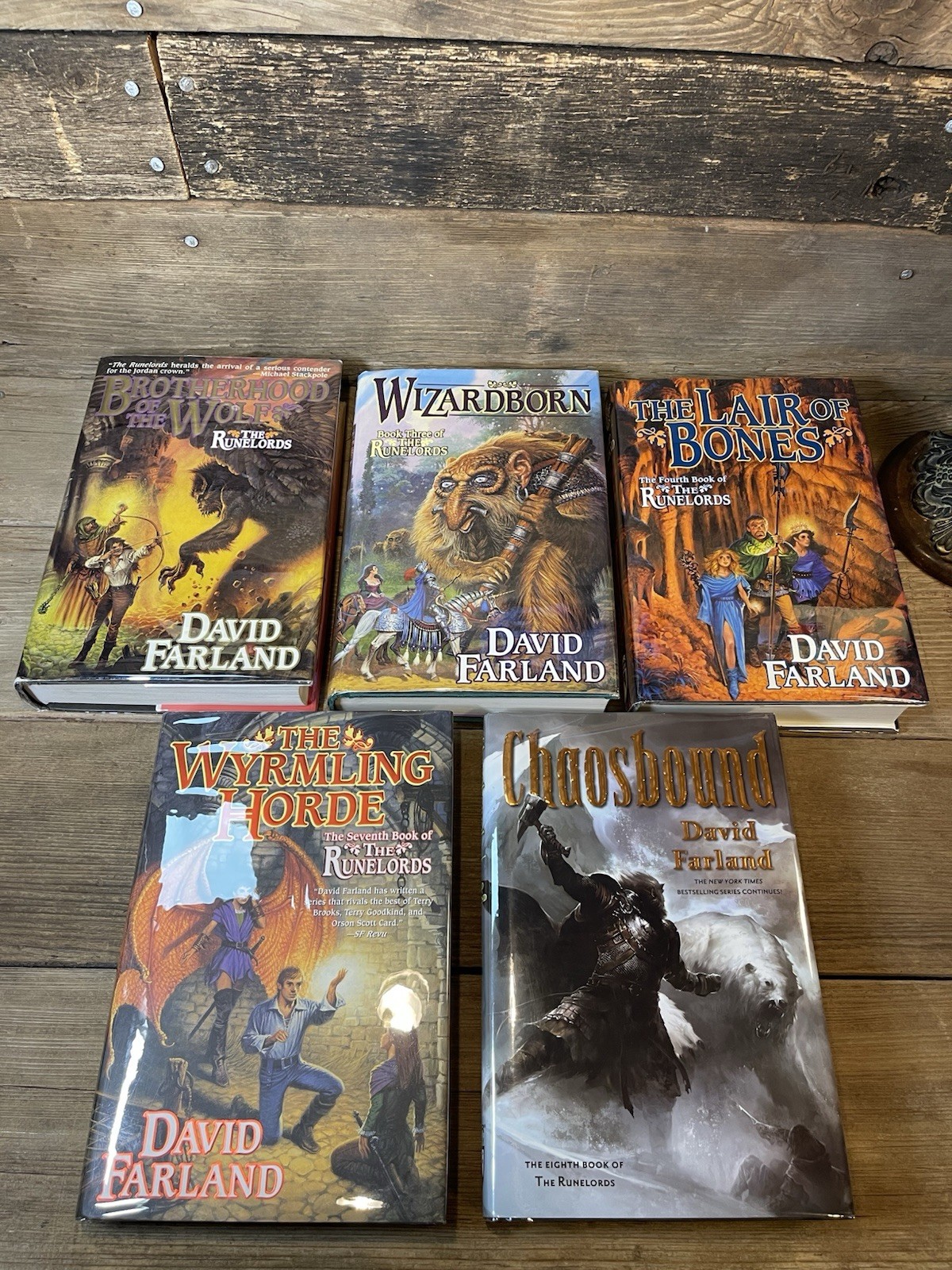 David Farland – Runelords lot Of 5 Book 2,3,4,7, & 8 In The Series SIGNED