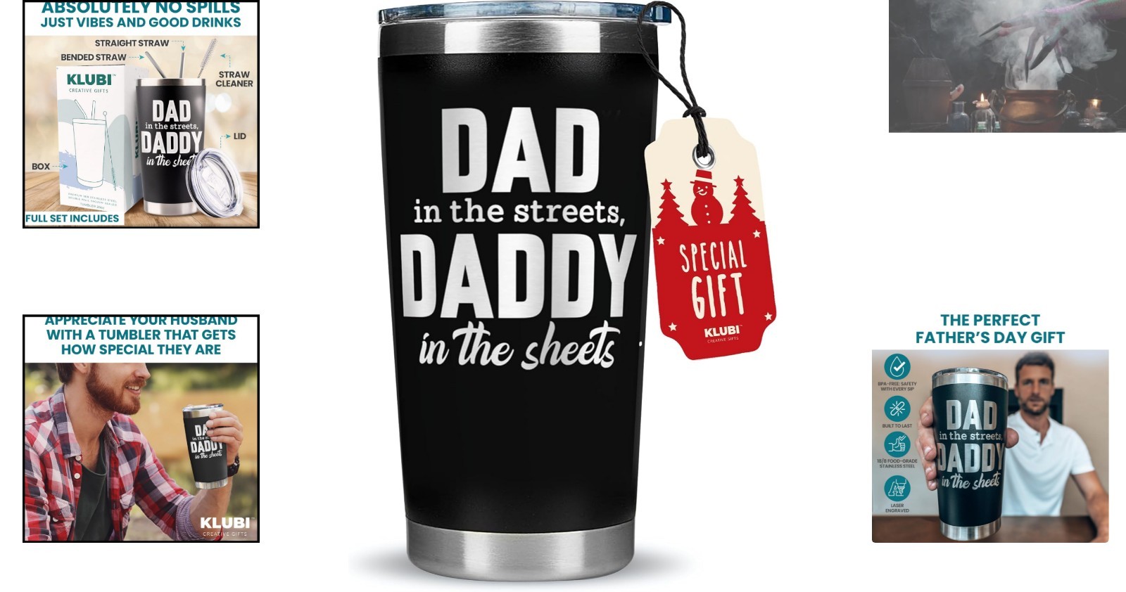 20oz Insulated Stainless Steel Tumbler – Dad in the Streets, Daddy in the Sheets